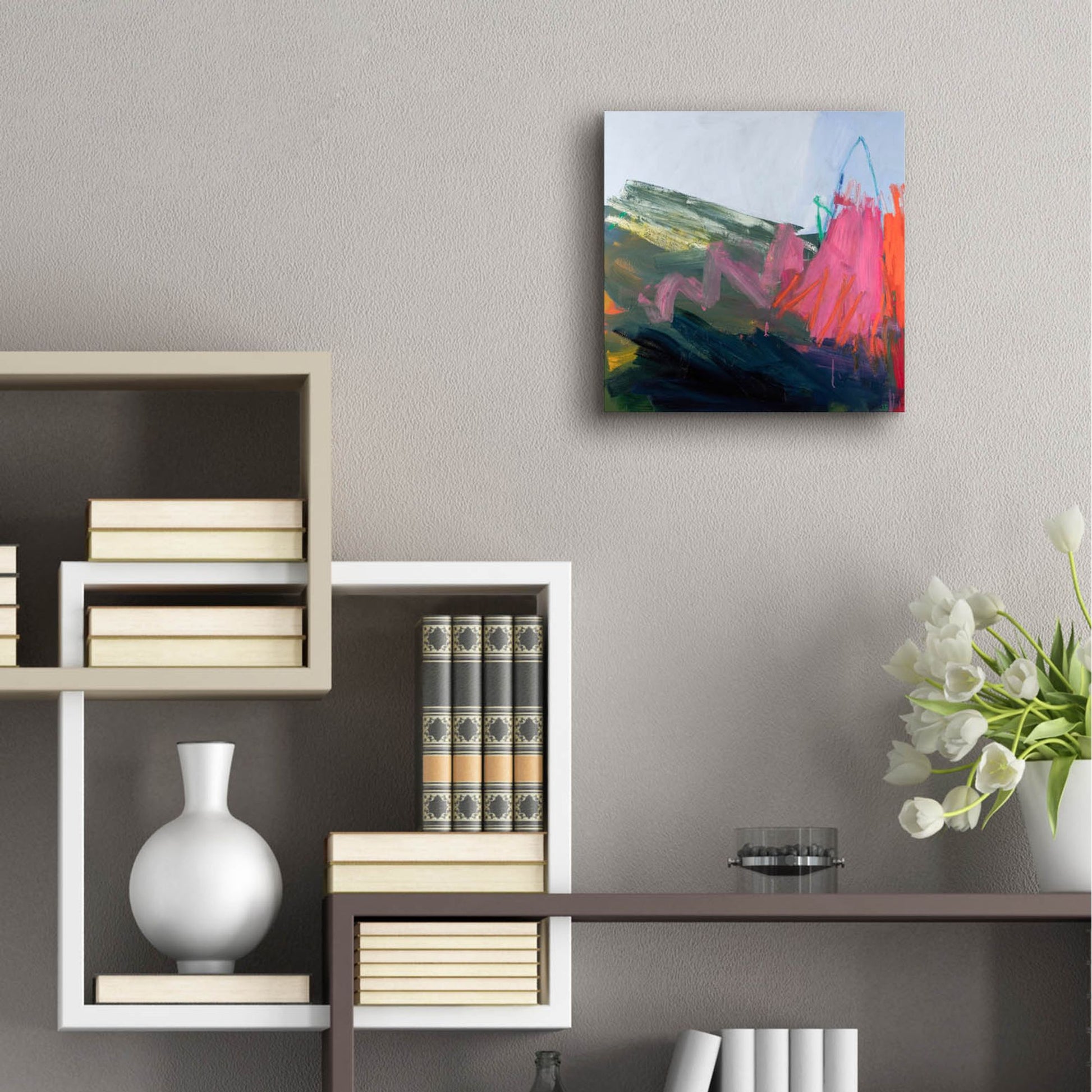 Epic Art ' Forces of Nature Pink' by Jessica Singerman, Acrylic Glass Wall Art,12x12