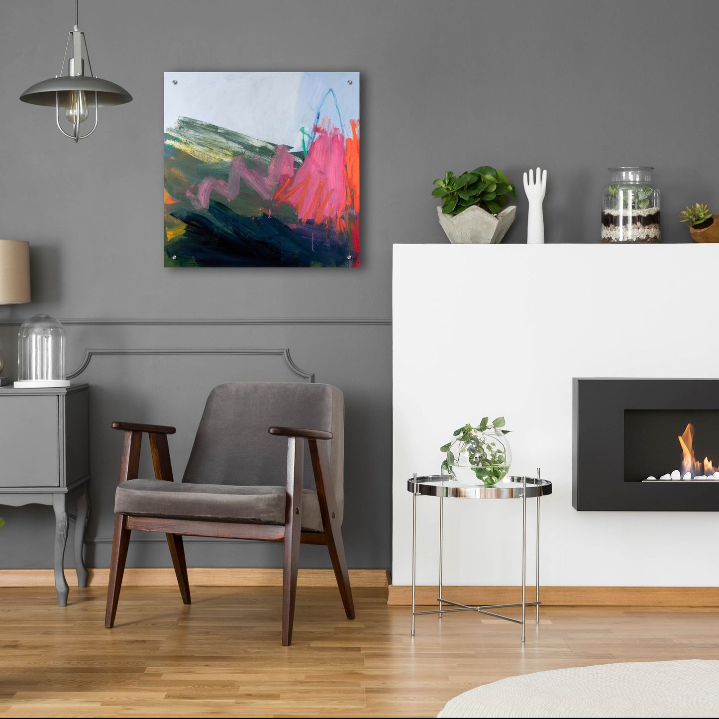 Epic Art ' Forces of Nature Pink' by Jessica Singerman, Acrylic Glass Wall Art,24x24