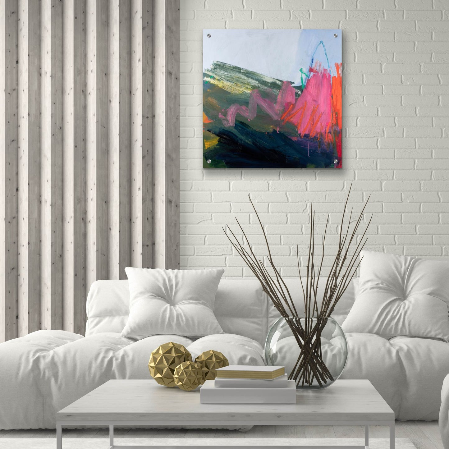 Epic Art ' Forces of Nature Pink' by Jessica Singerman, Acrylic Glass Wall Art,24x24