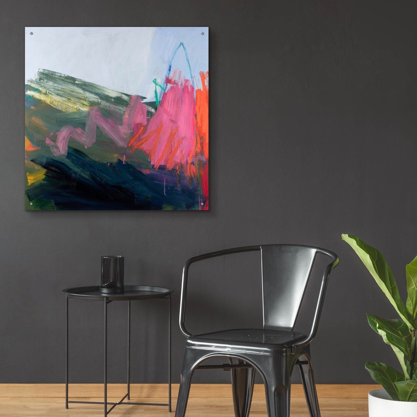 Epic Art ' Forces of Nature Pink' by Jessica Singerman, Acrylic Glass Wall Art,36x36