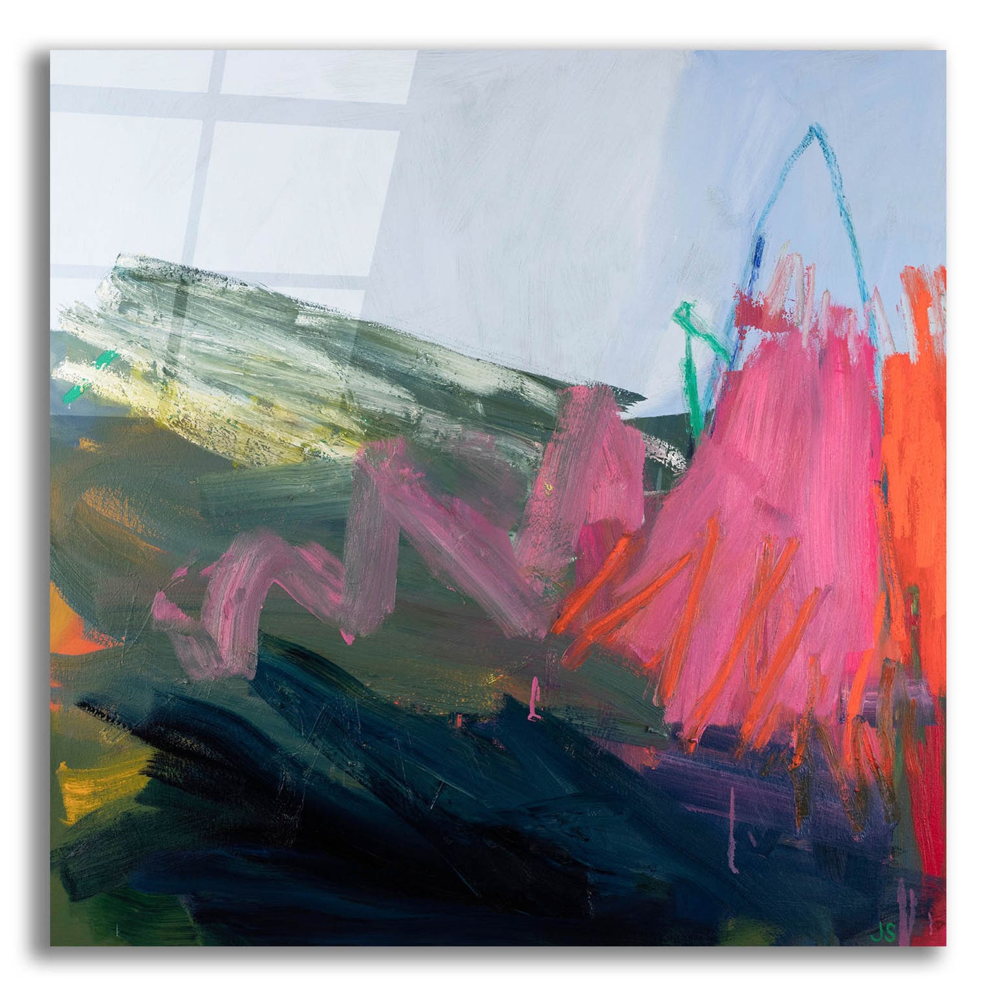 Epic Art ' Forces of Nature Pink' by Jessica Singerman, Acrylic Glass Wall Art