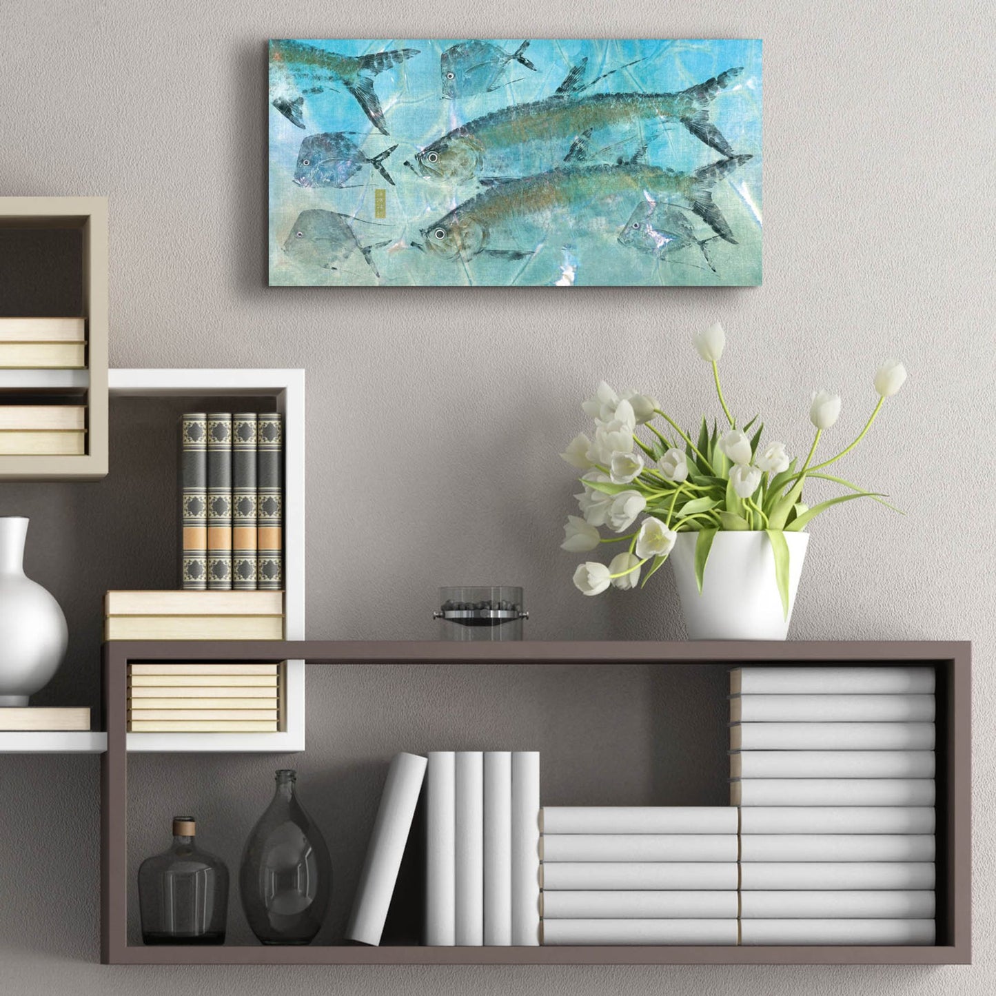 Epic Art ' Tarpon Lagoon' by Jim Roberts, Acrylic Glass Wall Art,24x12