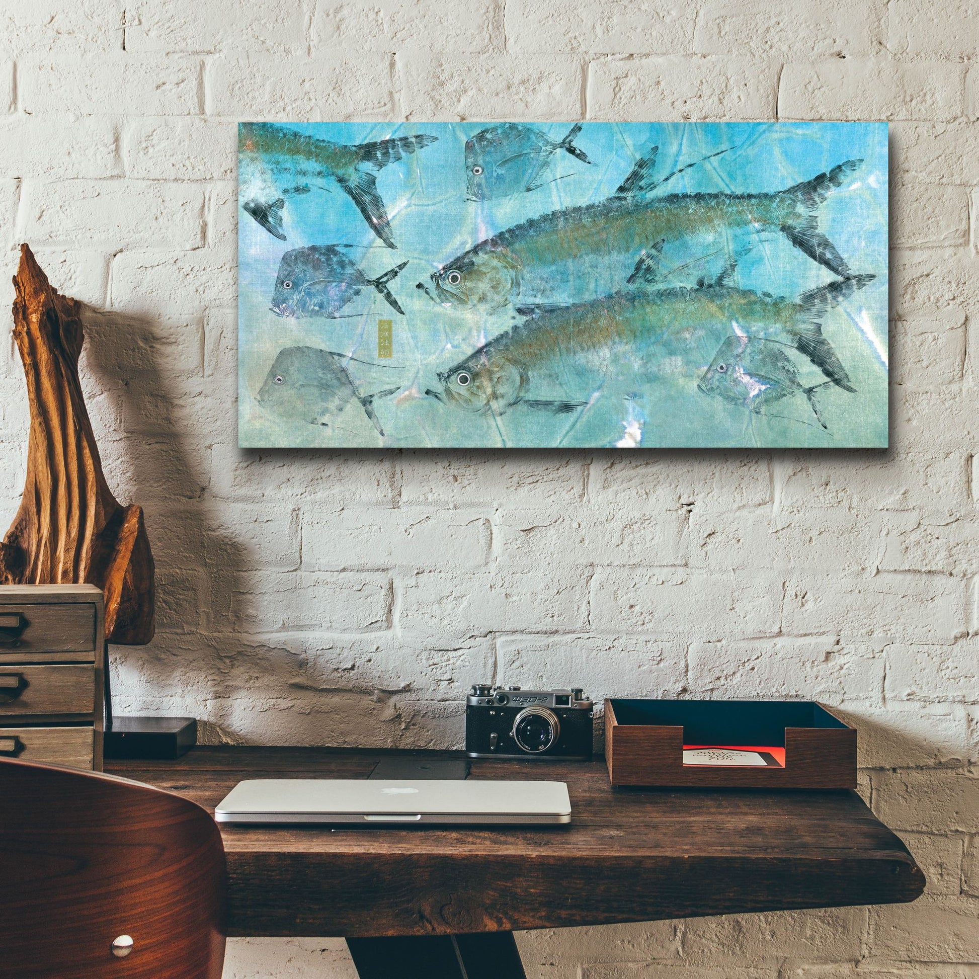 Epic Art ' Tarpon Lagoon' by Jim Roberts, Acrylic Glass Wall Art,24x12