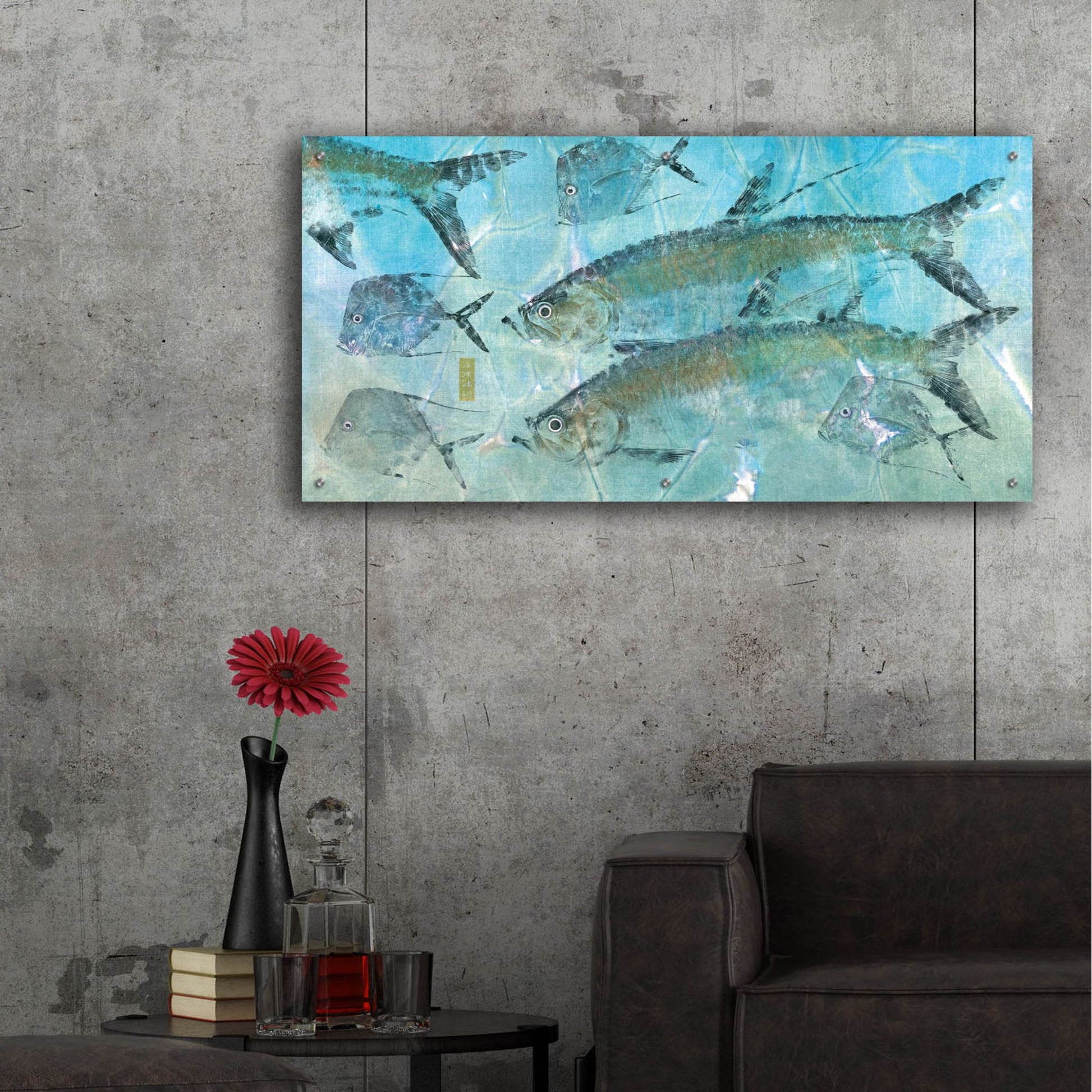 Epic Art ' Tarpon Lagoon' by Jim Roberts, Acrylic Glass Wall Art,48x24