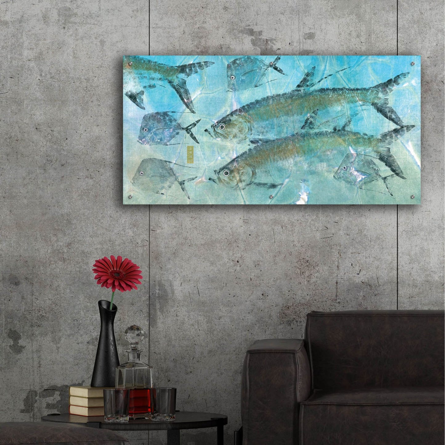 Epic Art ' Tarpon Lagoon' by Jim Roberts, Acrylic Glass Wall Art,48x24