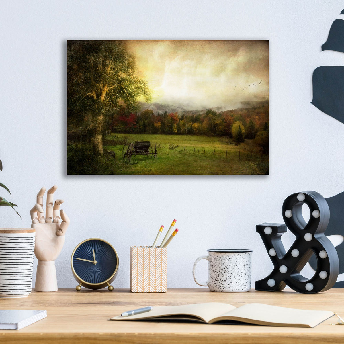Epic Art ' Abandoned Wagon' by John Rivera, Acrylic Glass Wall Art,16x12