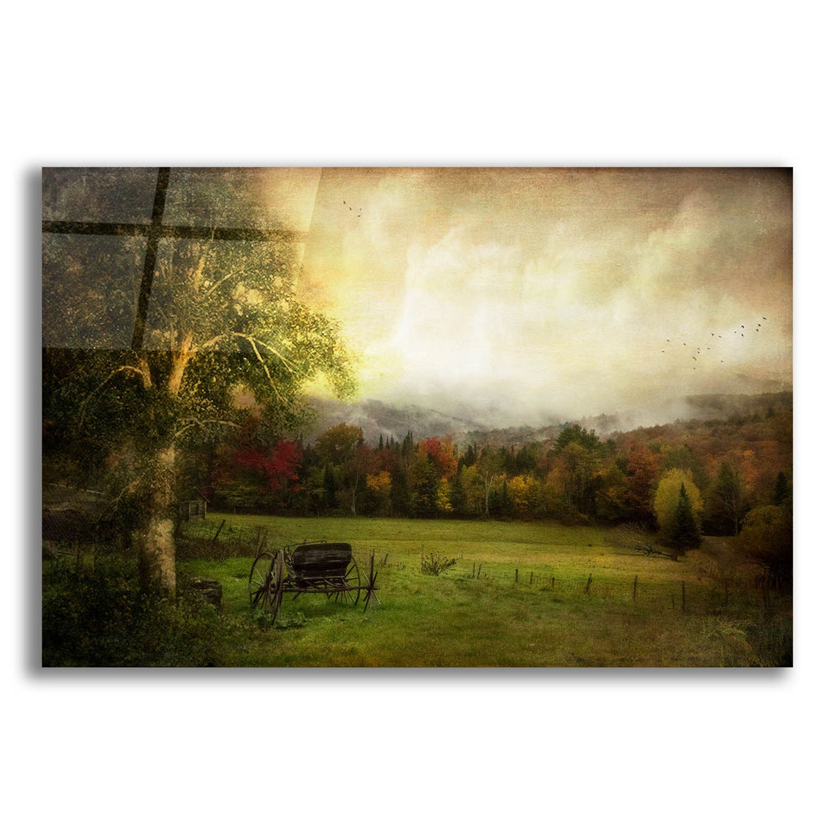 Epic Art ' Abandoned Wagon' by John Rivera, Acrylic Glass Wall Art
