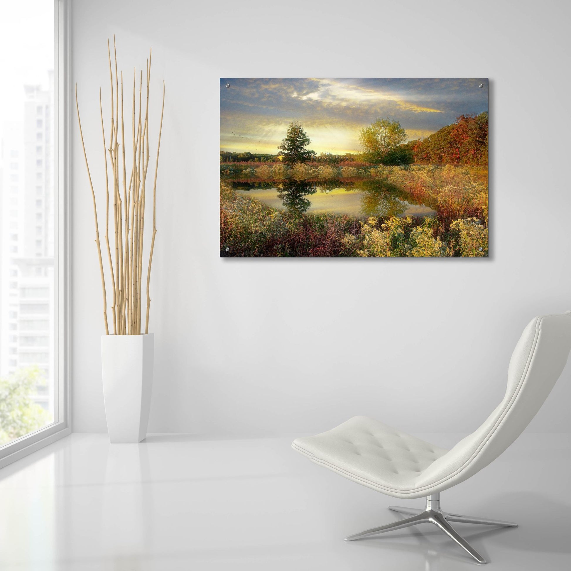 Epic Art ' Arrival of Dawn' by John Rivera, Acrylic Glass Wall Art,36x24