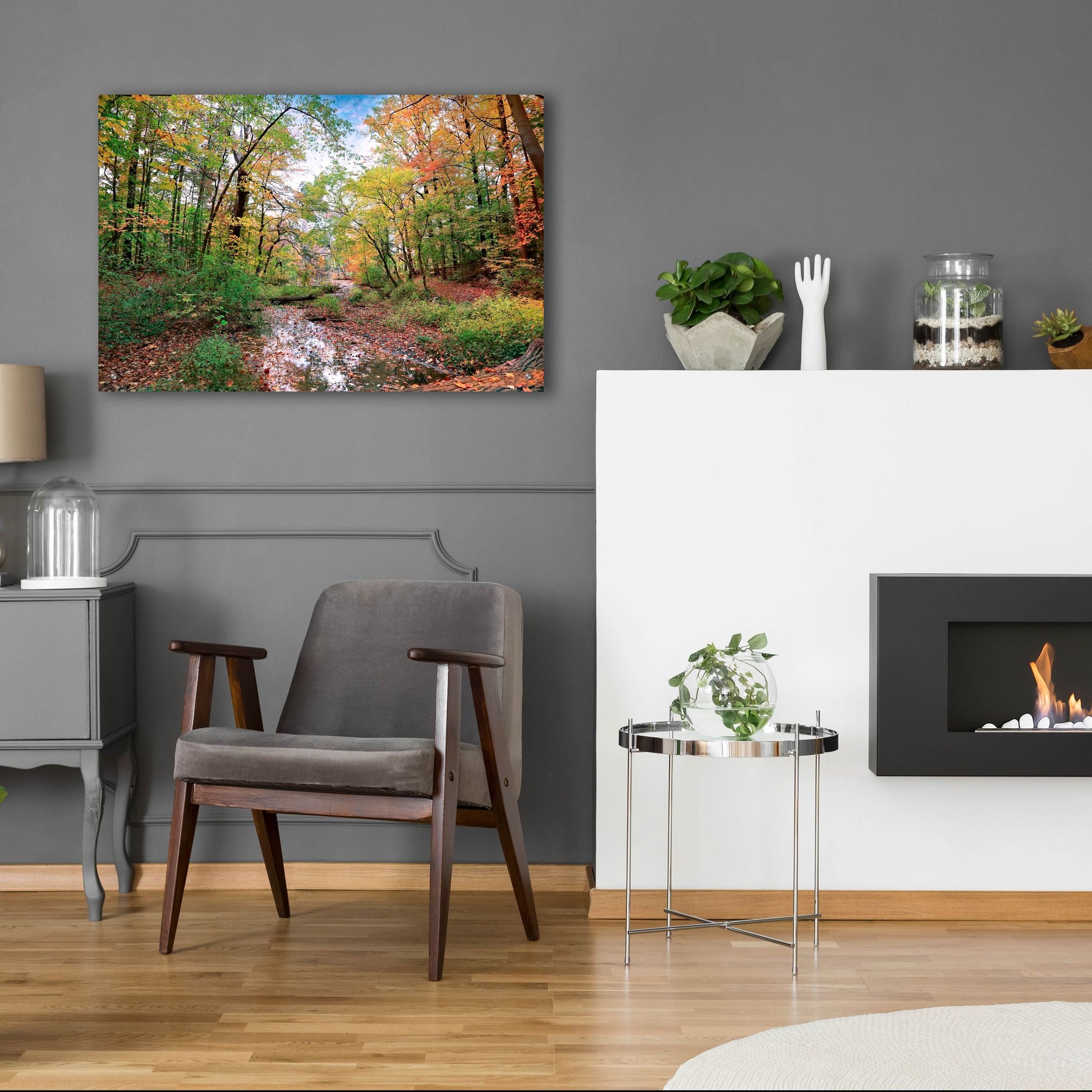 Epic Art ' Autumn at Hopkins Pond' by John Rivera, Acrylic Glass Wall Art,36x24