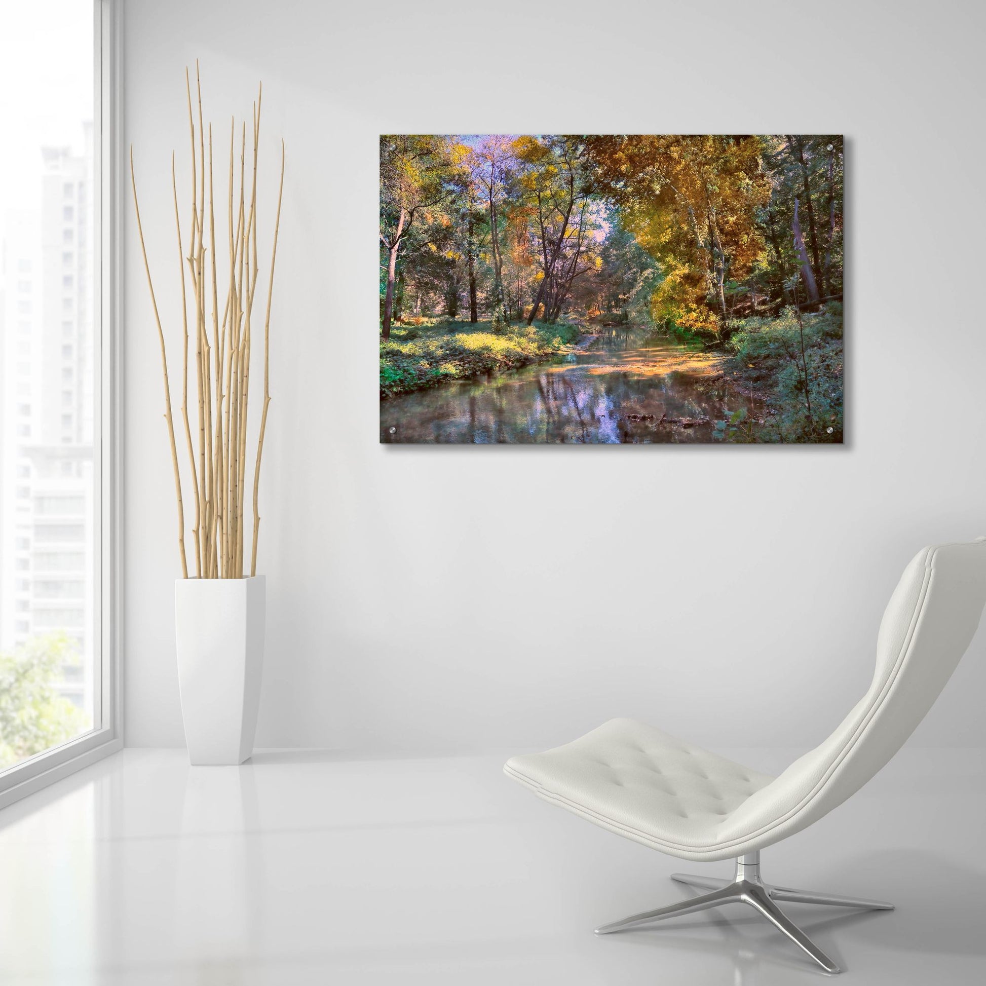 Epic Art ' Autumn in the Afternoon' by John Rivera, Acrylic Glass Wall Art,36x24