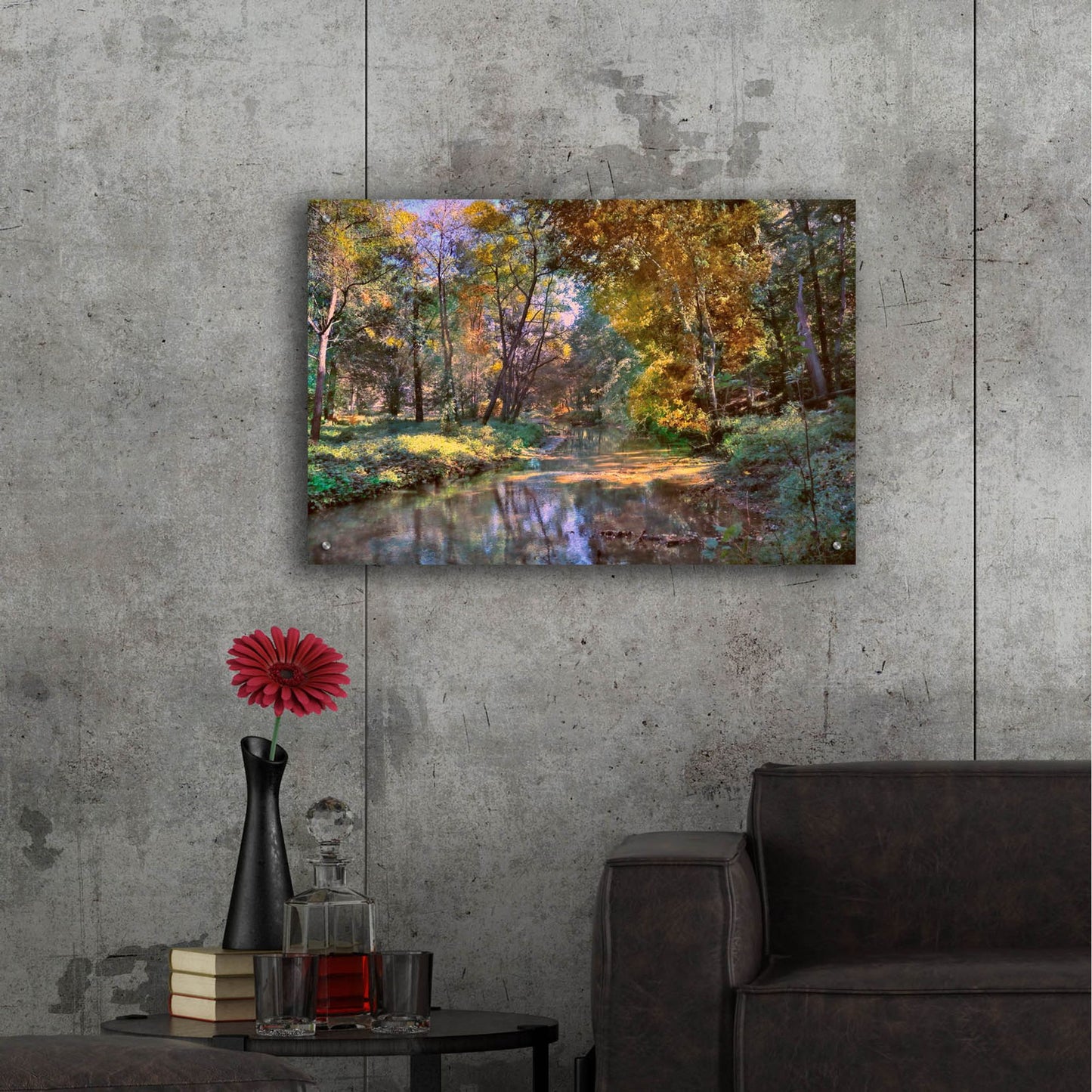 Epic Art ' Autumn in the Afternoon' by John Rivera, Acrylic Glass Wall Art,36x24