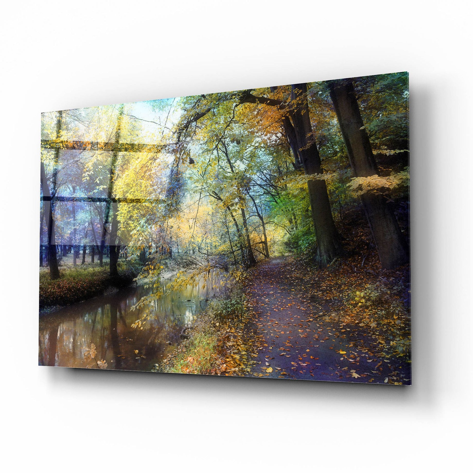 Epic Art ' Autumn Walk' by John Rivera, Acrylic Glass Wall Art,16x12