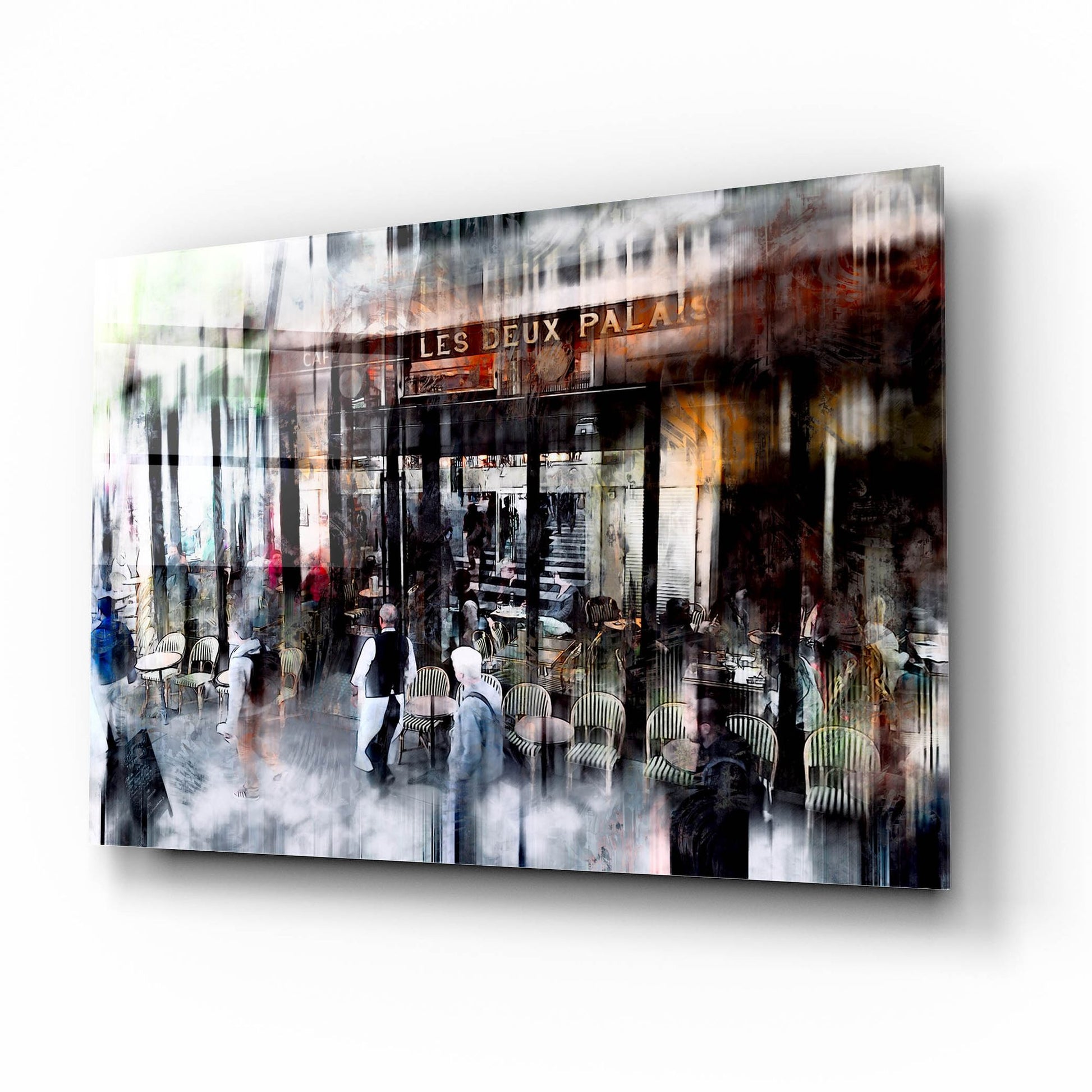 Epic Art ' Busy Sidewalk' by John Rivera, Acrylic Glass Wall Art,16x12