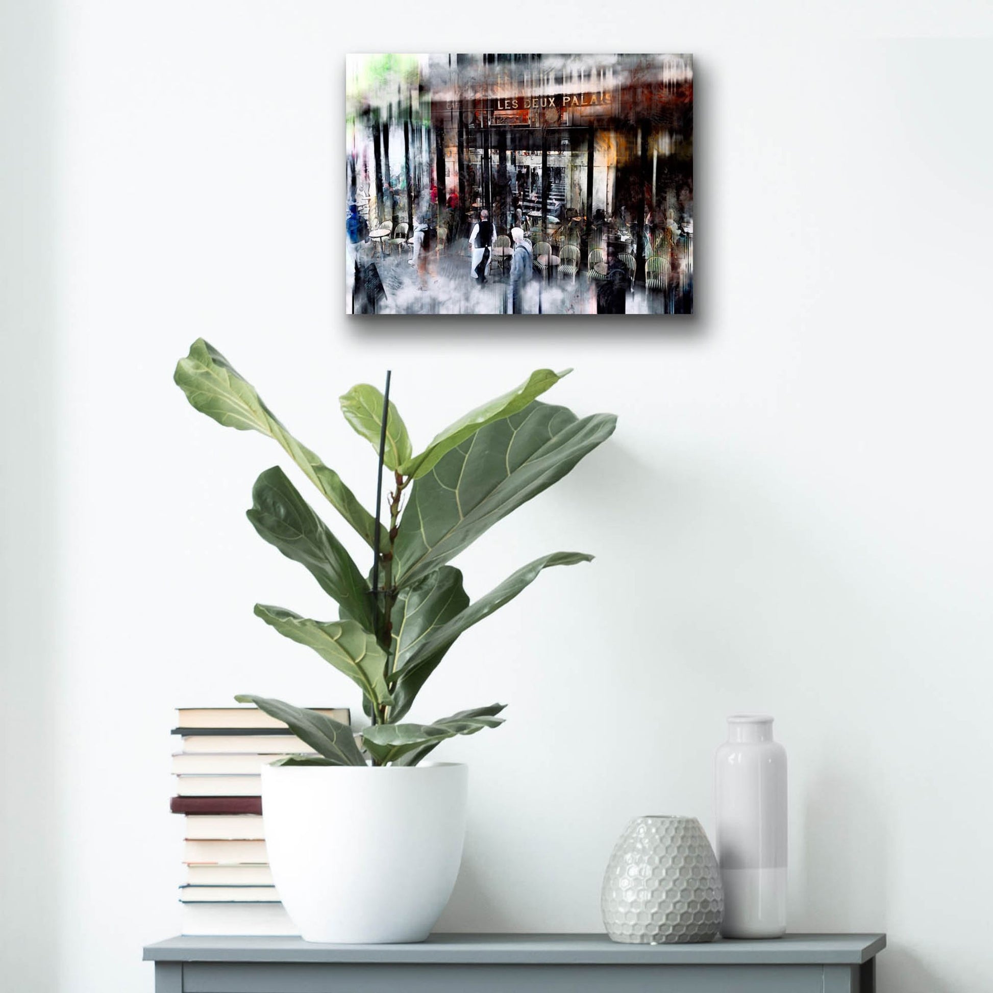 Epic Art ' Busy Sidewalk' by John Rivera, Acrylic Glass Wall Art,16x12