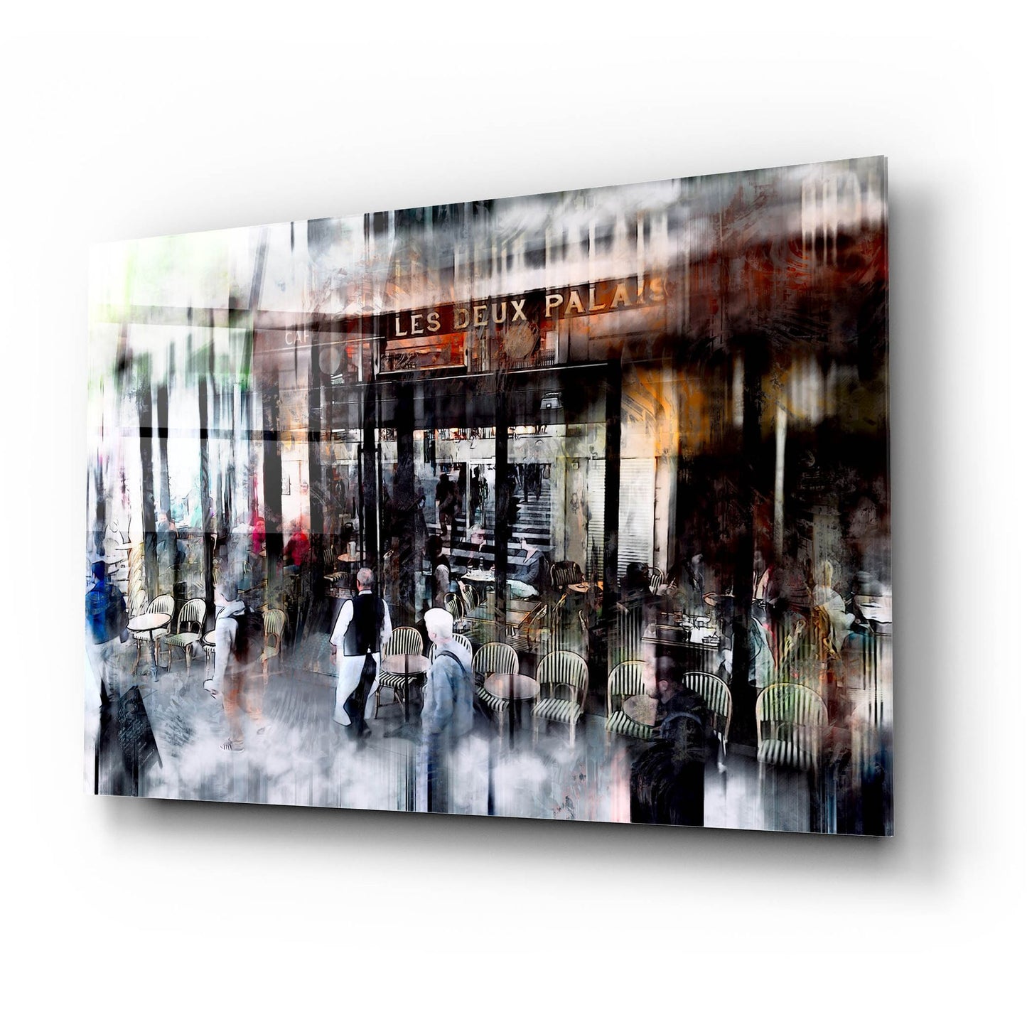 Epic Art ' Busy Sidewalk' by John Rivera, Acrylic Glass Wall Art,24x16