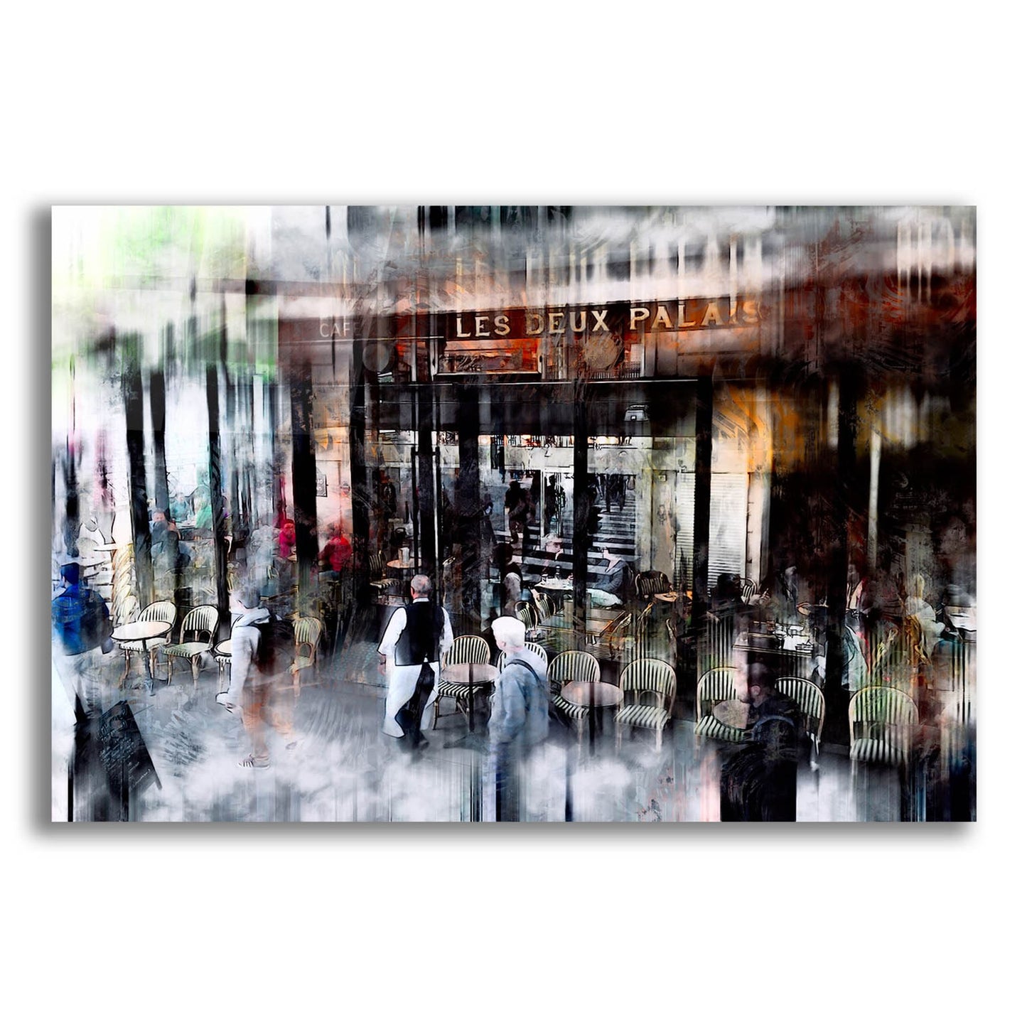 Epic Art ' Busy Sidewalk' by John Rivera, Acrylic Glass Wall Art,24x16