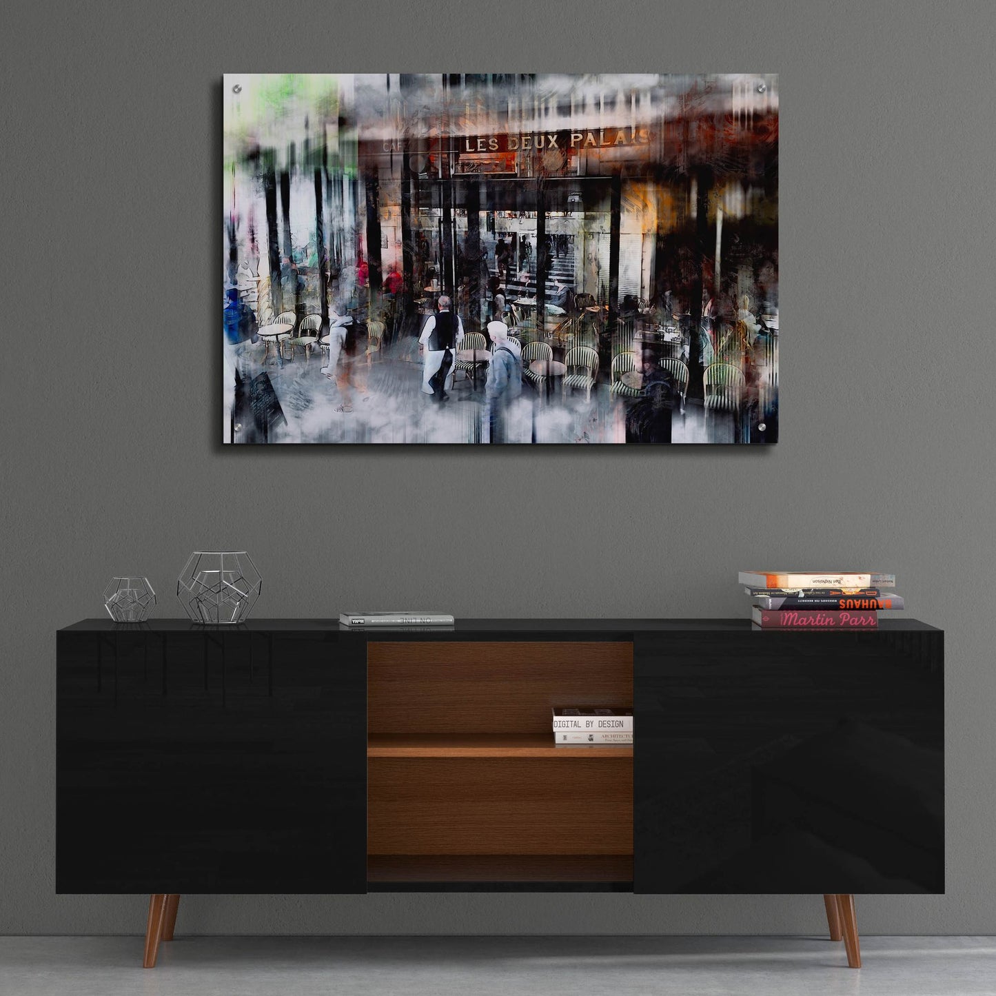 Epic Art ' Busy Sidewalk' by John Rivera, Acrylic Glass Wall Art,36x24