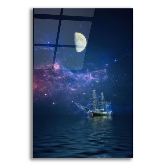 Epic Art ' By Way of the Moon and Stars' by John Rivera, Acrylic Glass Wall Art