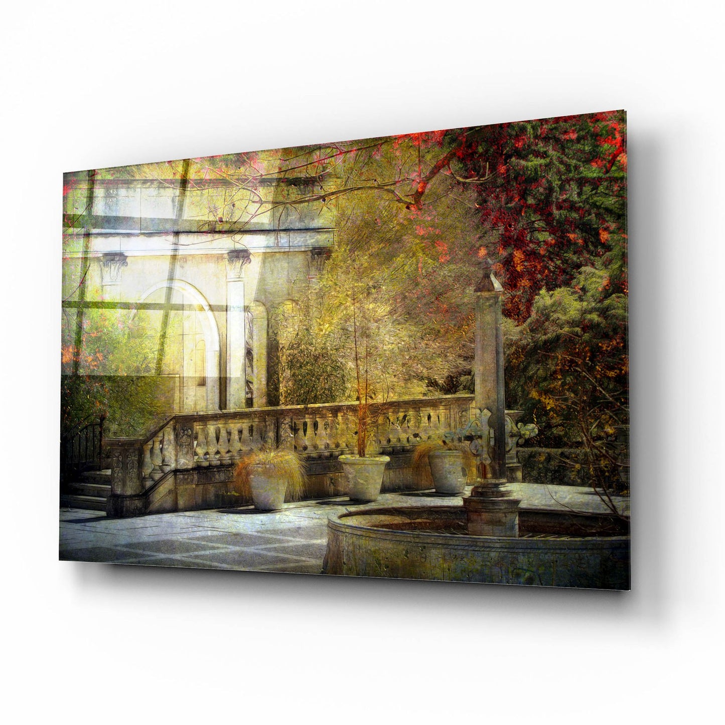 Epic Art ' Courtyard' by John Rivera, Acrylic Glass Wall Art,16x12