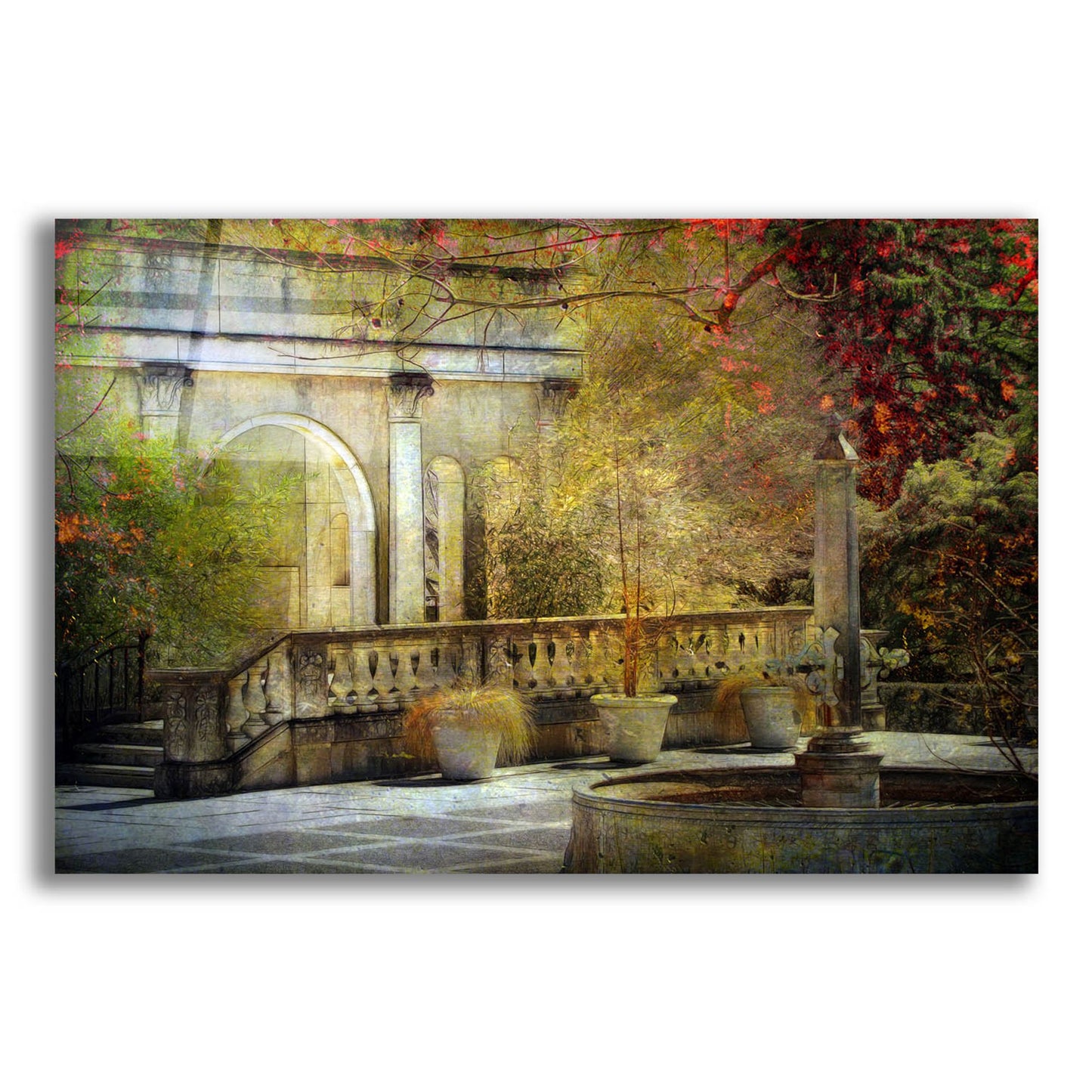 Epic Art ' Courtyard' by John Rivera, Acrylic Glass Wall Art