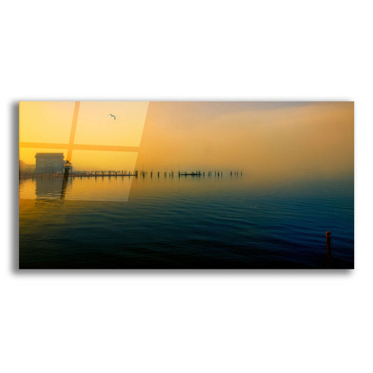 Epic Art ' Morning Comes on the Bay' by John Rivera, Acrylic Glass Wall Art