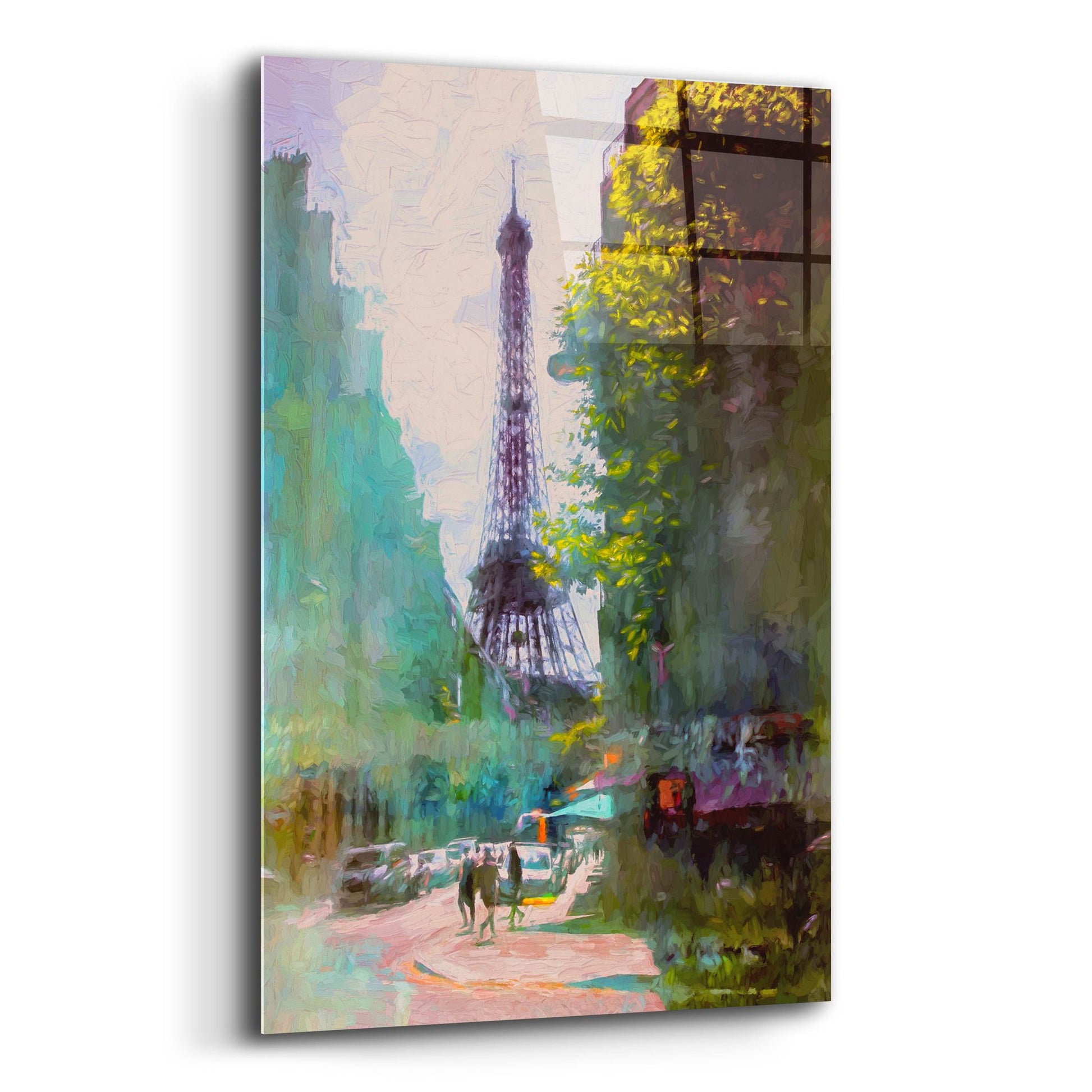 Epic Art ' Paris Street' by John Rivera, Acrylic Glass Wall Art,12x16