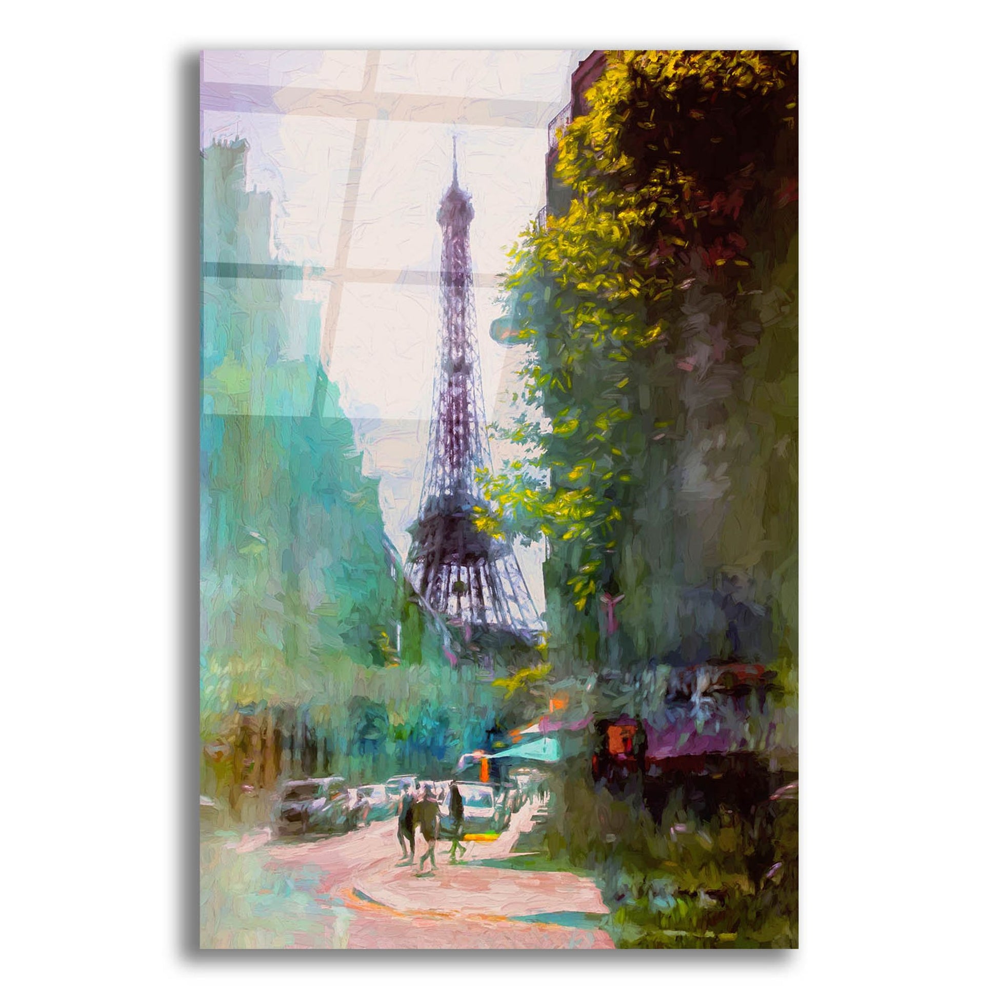 Epic Art ' Paris Street' by John Rivera, Acrylic Glass Wall Art