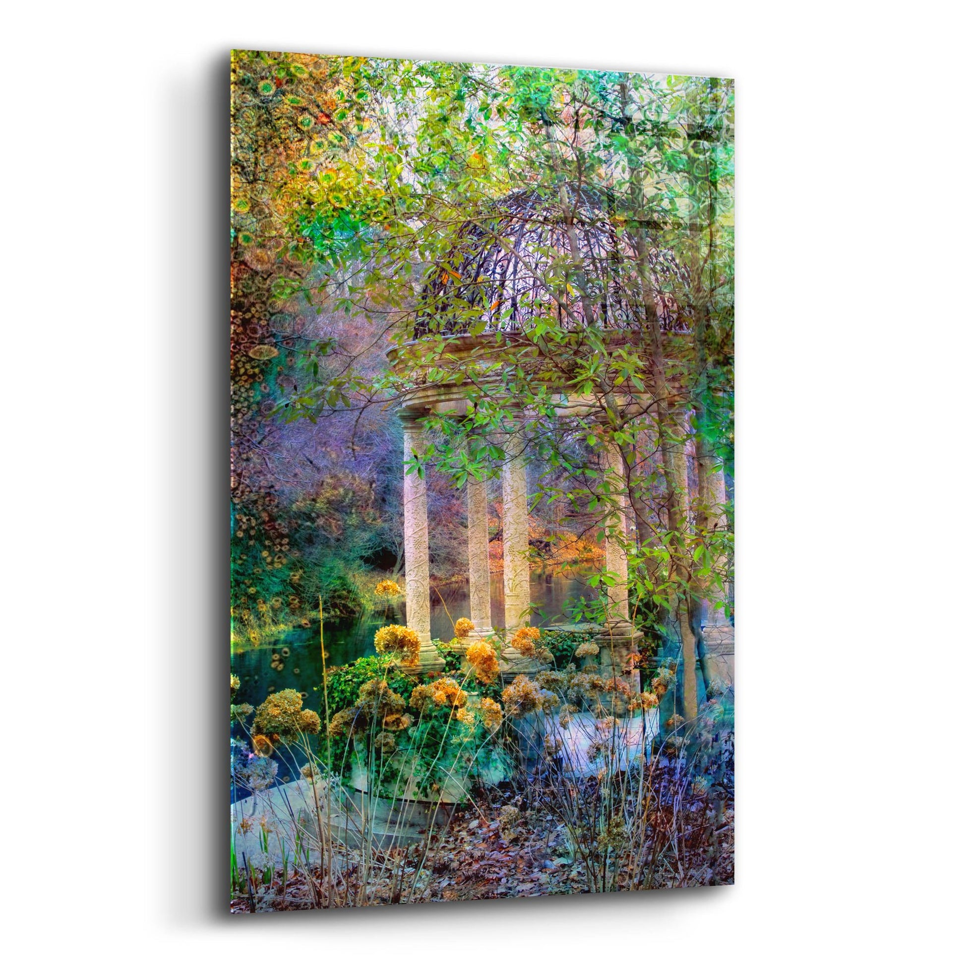 Epic Art ' The Gazebo' by John Rivera, Acrylic Glass Wall Art,12x16