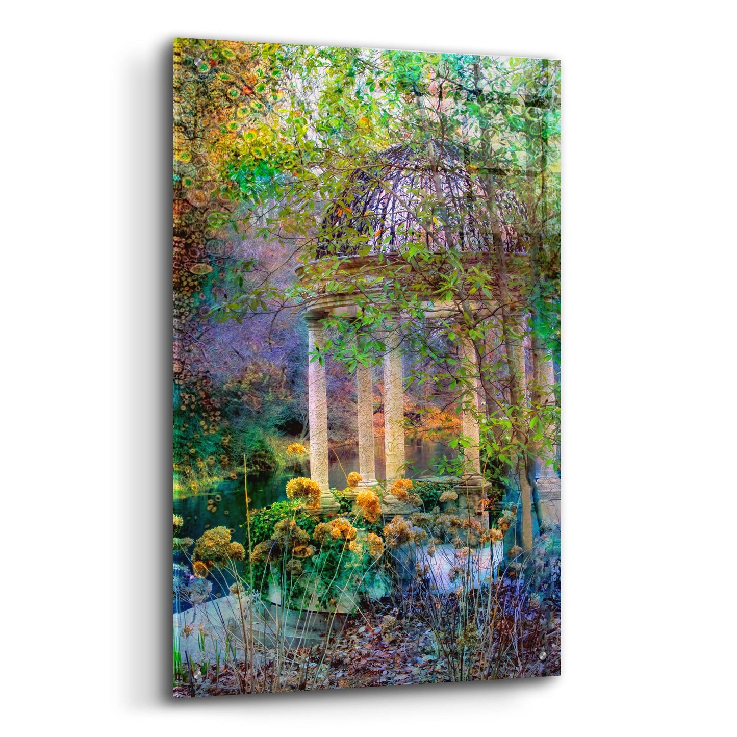 Epic Art ' The Gazebo' by John Rivera, Acrylic Glass Wall Art,24x36