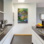 Epic Art ' The Gazebo' by John Rivera, Acrylic Glass Wall Art,24x36