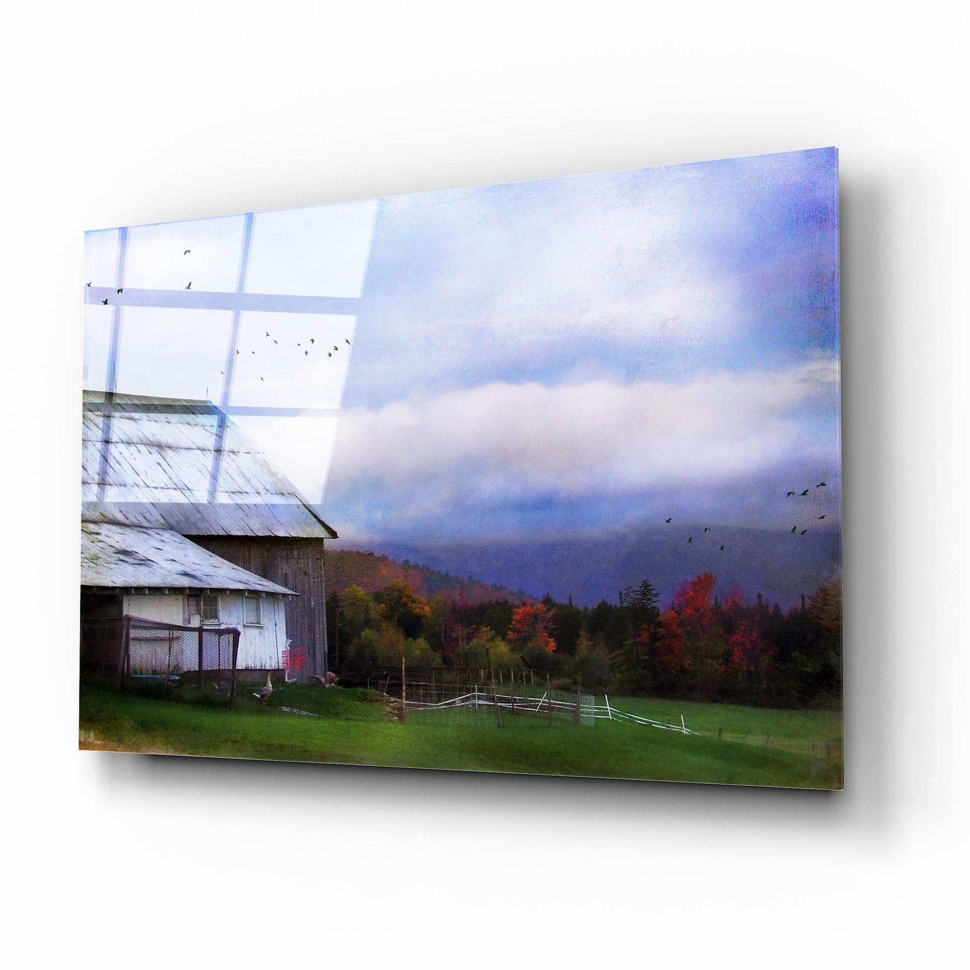 Epic Art ' Vermont Afternoon' by John Rivera, Acrylic Glass Wall Art,16x12