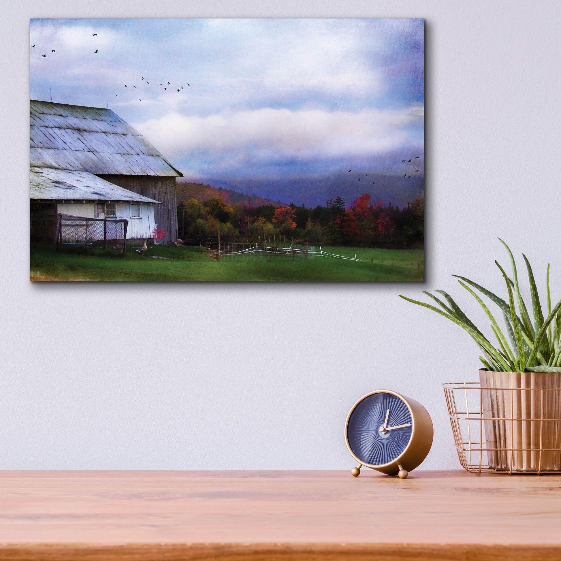 Epic Art ' Vermont Afternoon' by John Rivera, Acrylic Glass Wall Art,16x12