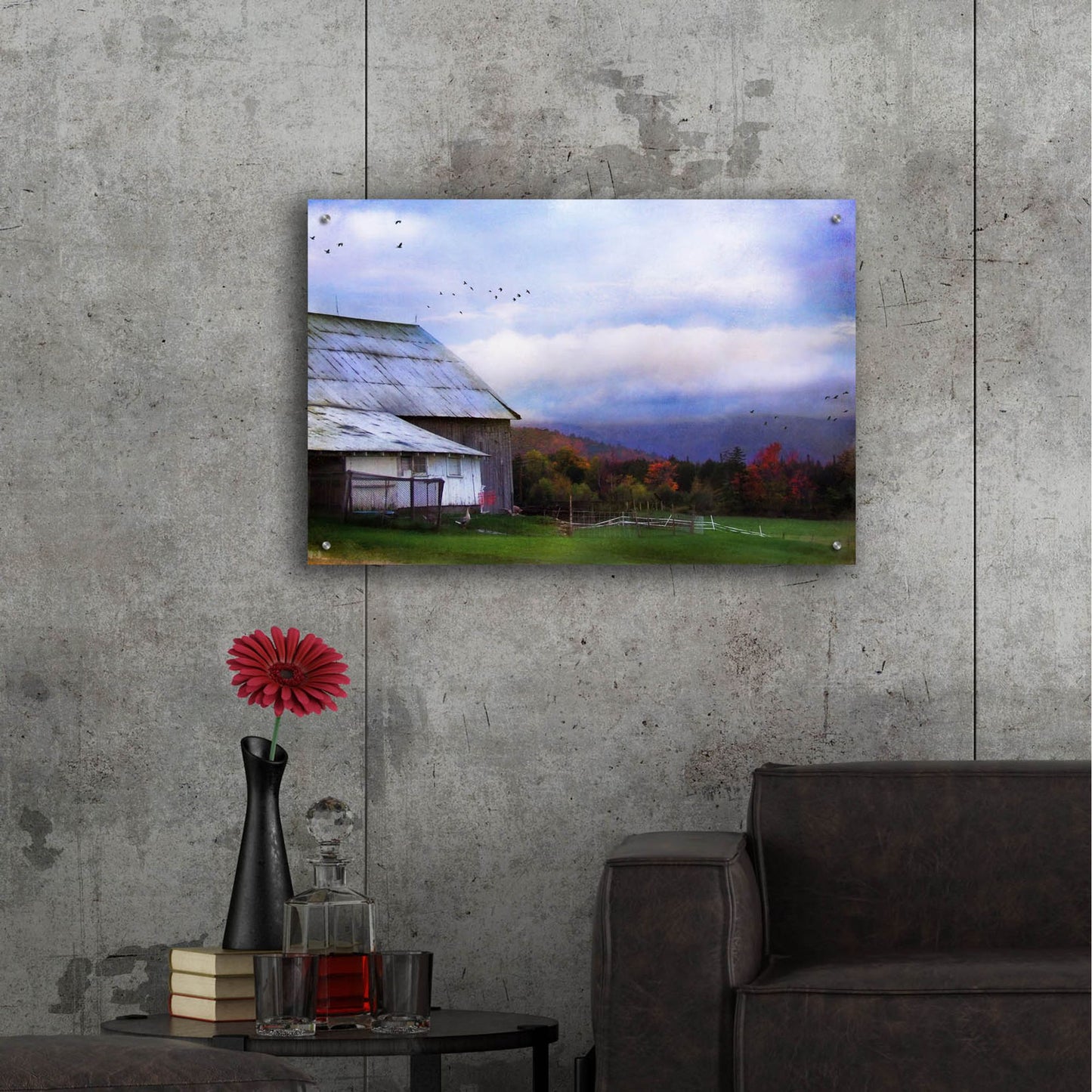 Epic Art ' Vermont Afternoon' by John Rivera, Acrylic Glass Wall Art,36x24