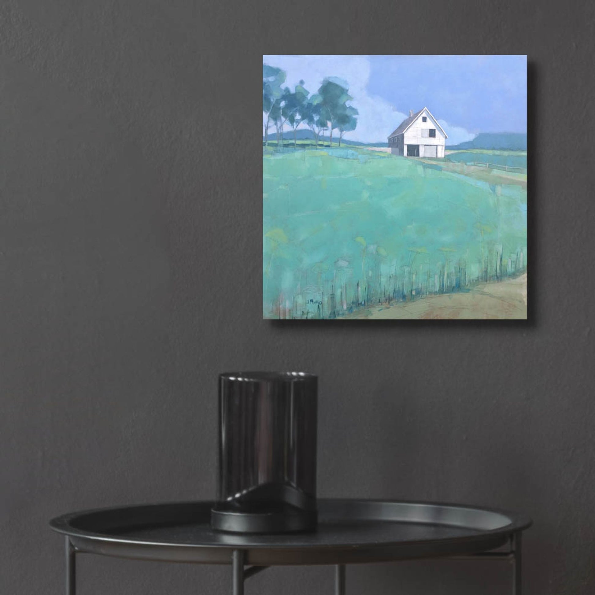 Epic Art ' Barn in Midsummer Light' by John Rufo, Acrylic Glass Wall Art,12x12