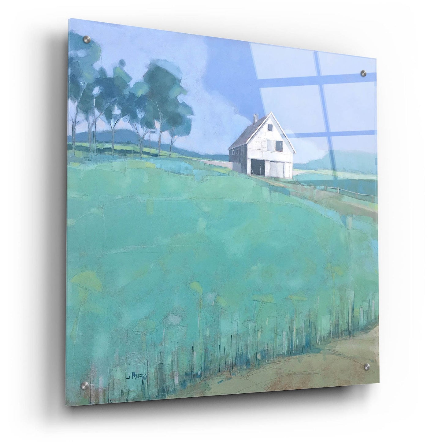 Epic Art ' Barn in Midsummer Light' by John Rufo, Acrylic Glass Wall Art,24x24