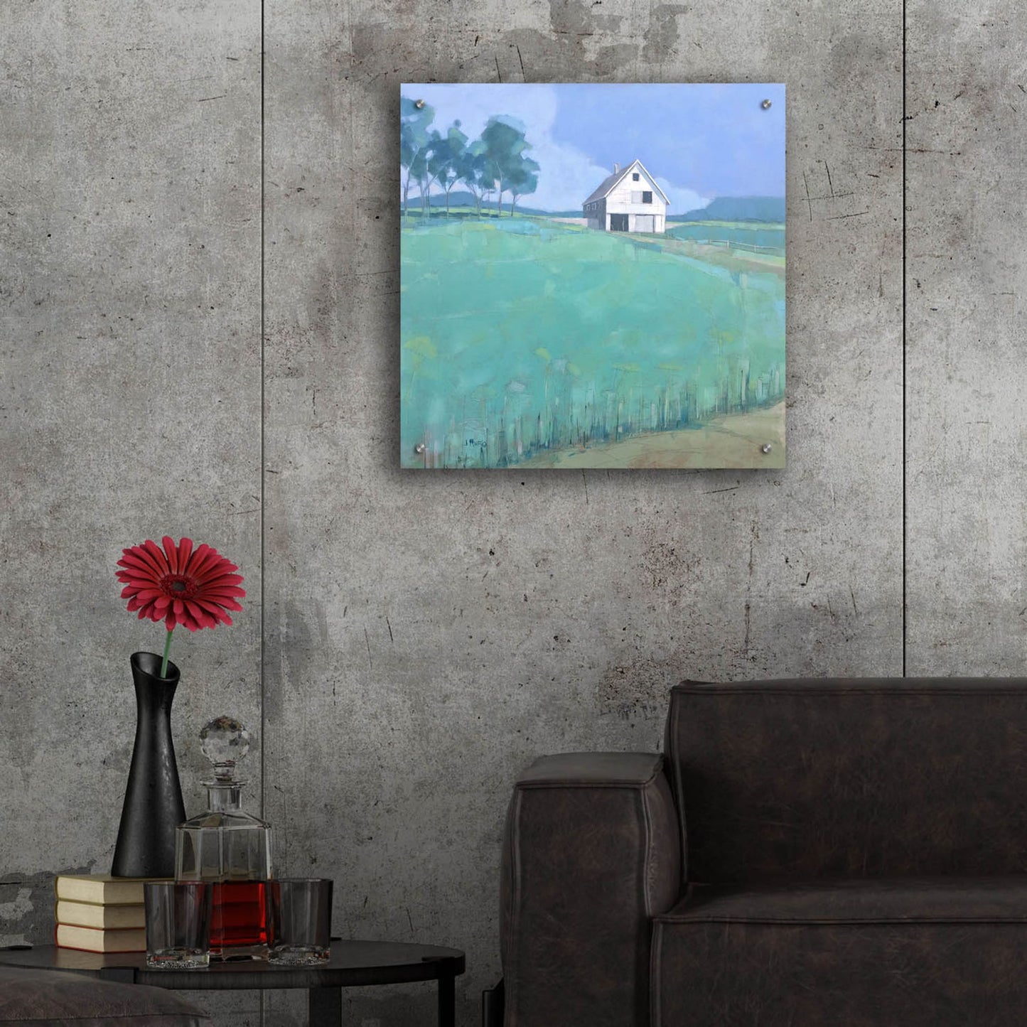 Epic Art ' Barn in Midsummer Light' by John Rufo, Acrylic Glass Wall Art,24x24