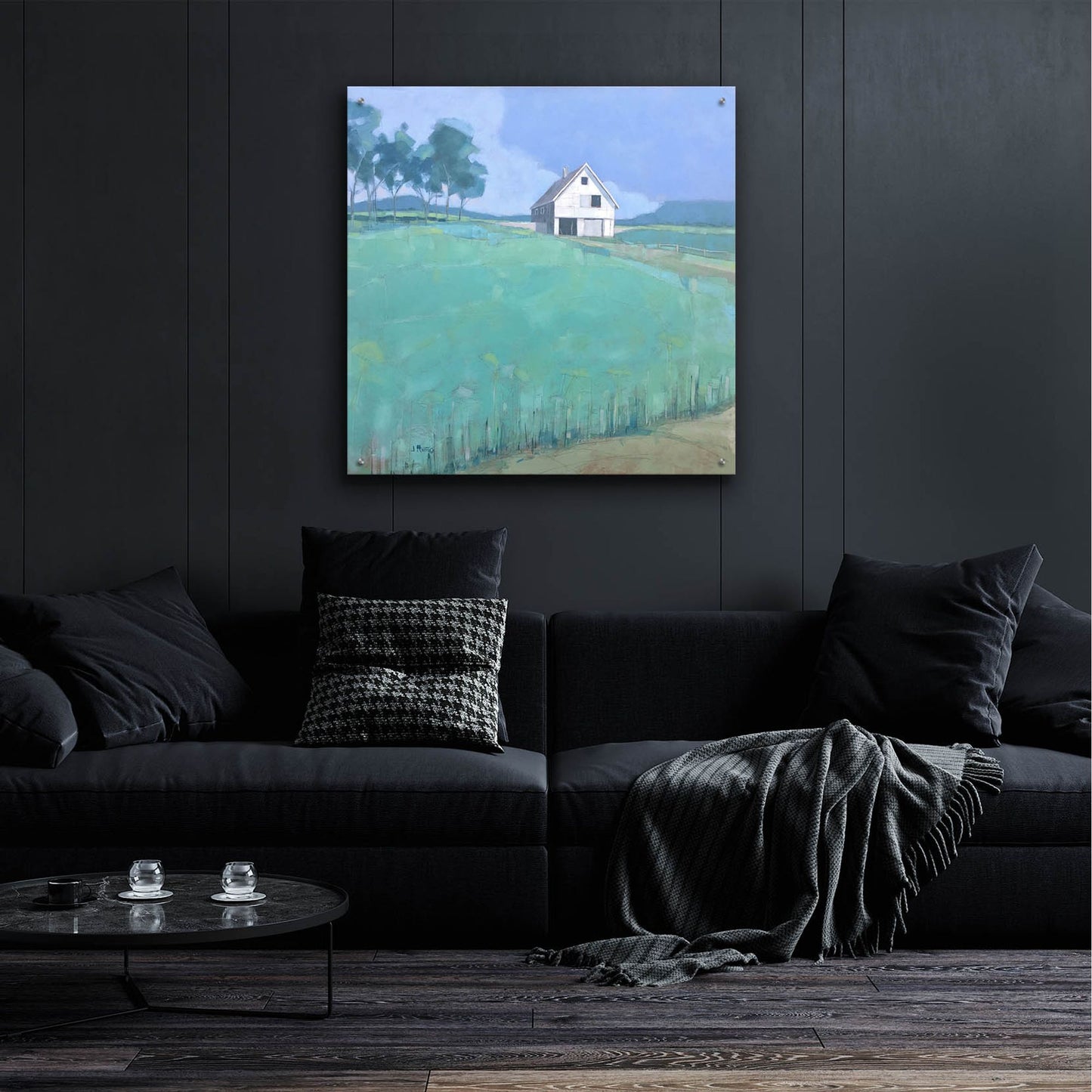 Epic Art ' Barn in Midsummer Light' by John Rufo, Acrylic Glass Wall Art,36x36