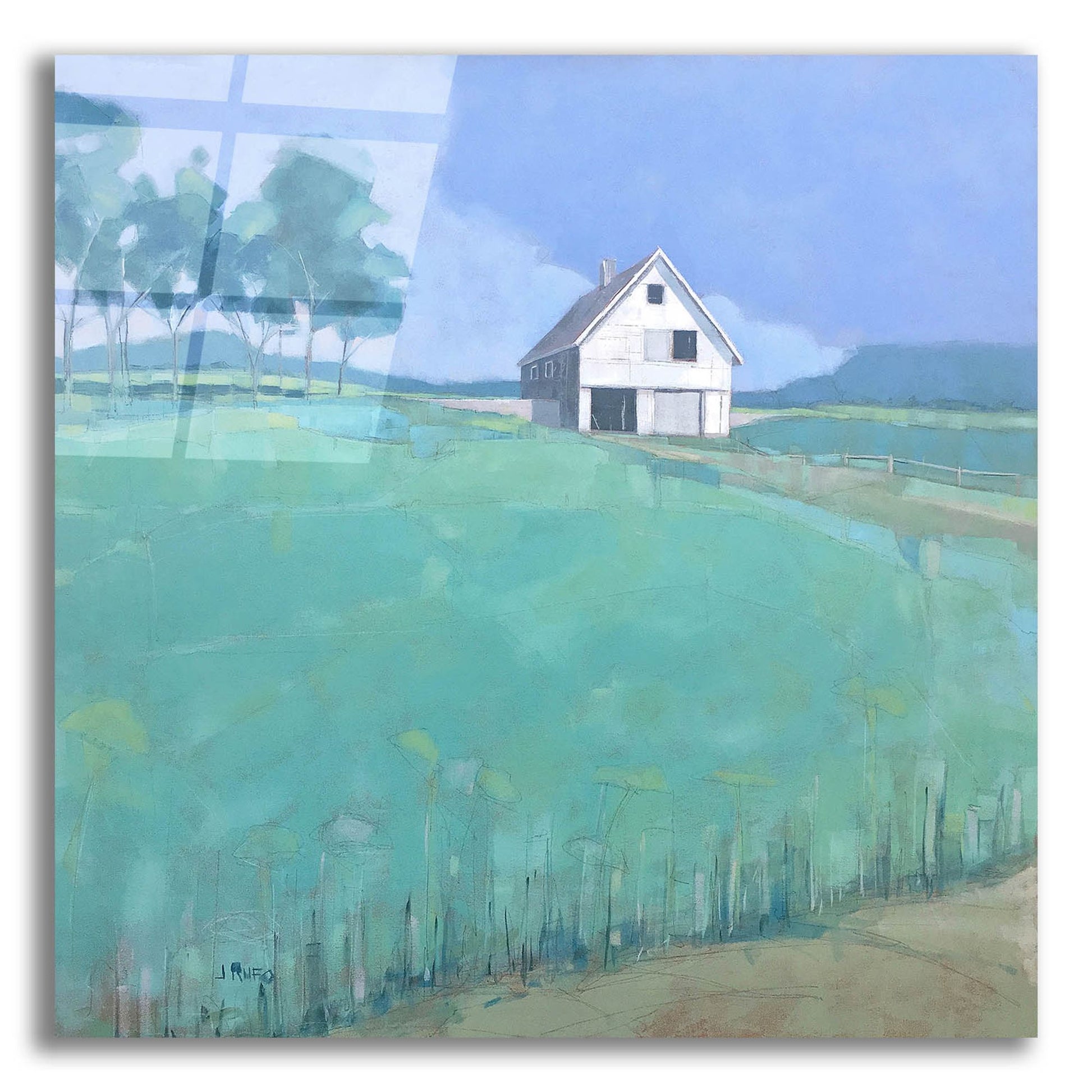 Epic Art ' Barn in Midsummer Light' by John Rufo, Acrylic Glass Wall Art