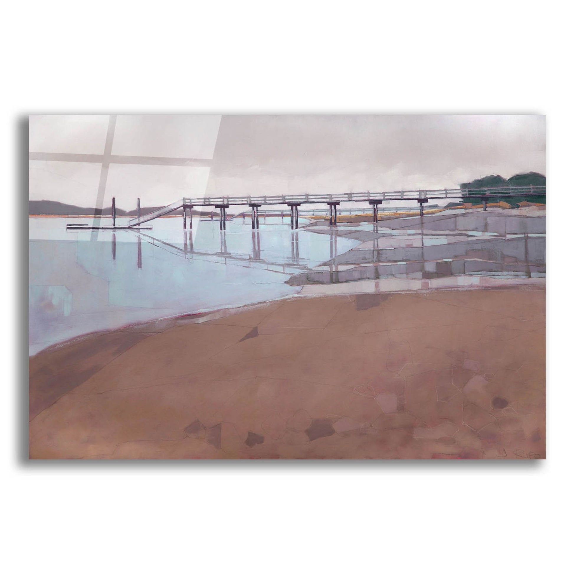 Epic Art ' Morning Low Tide' by John Rufo, Acrylic Glass Wall Art,24x16