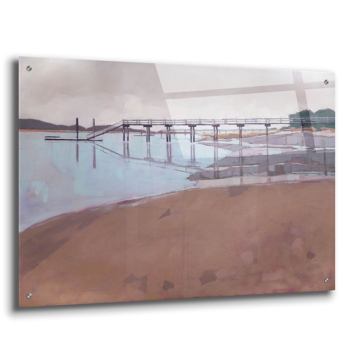 Epic Art ' Morning Low Tide' by John Rufo, Acrylic Glass Wall Art,36x24