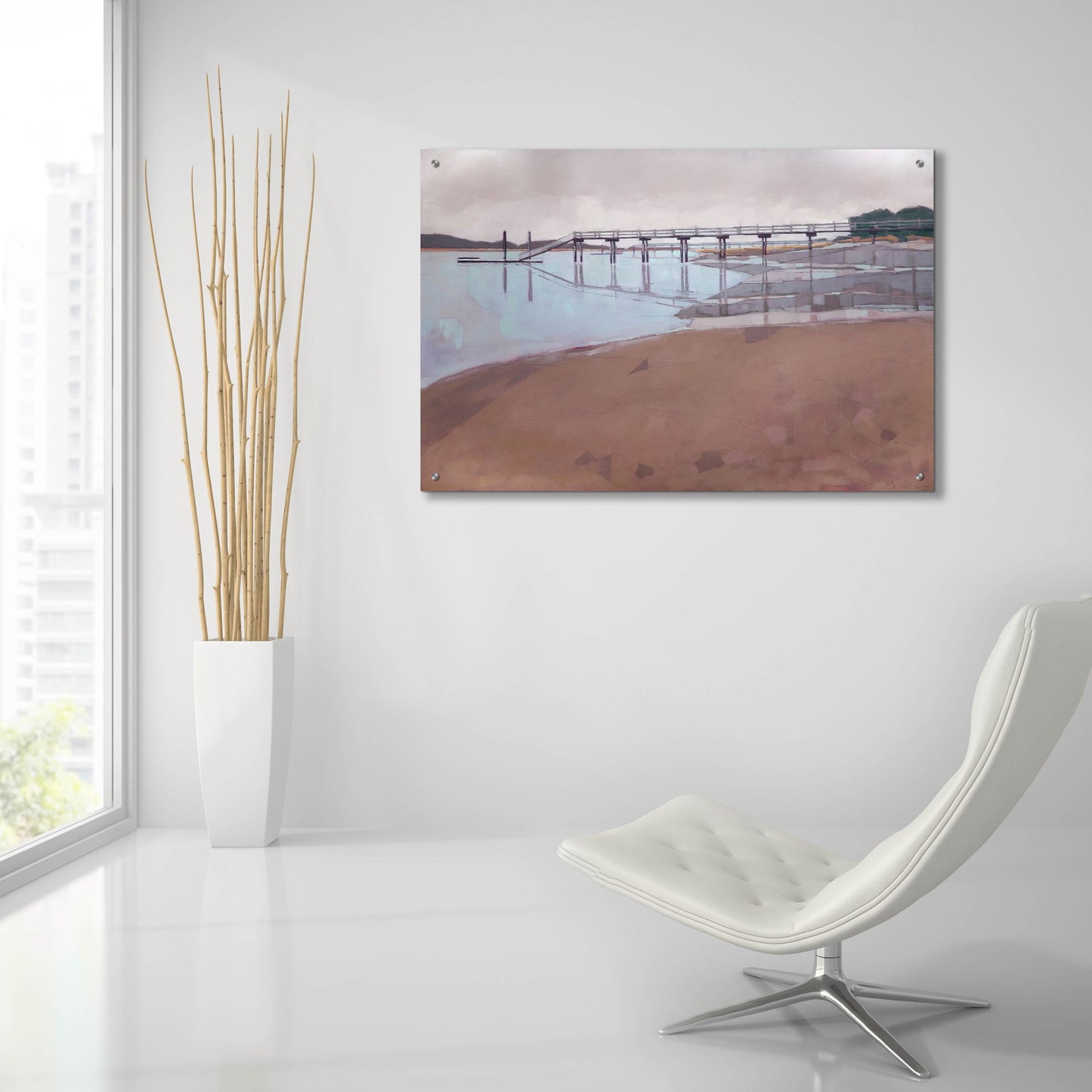 Epic Art ' Morning Low Tide' by John Rufo, Acrylic Glass Wall Art,36x24