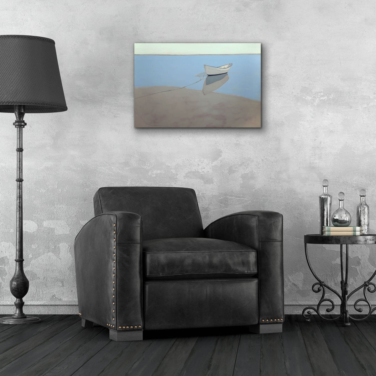 Epic Art ' White Dory' by John Rufo, Acrylic Glass Wall Art,24x16