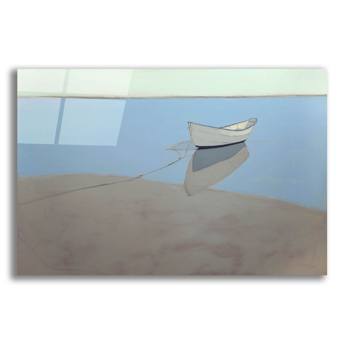 Epic Art ' White Dory' by John Rufo, Acrylic Glass Wall Art