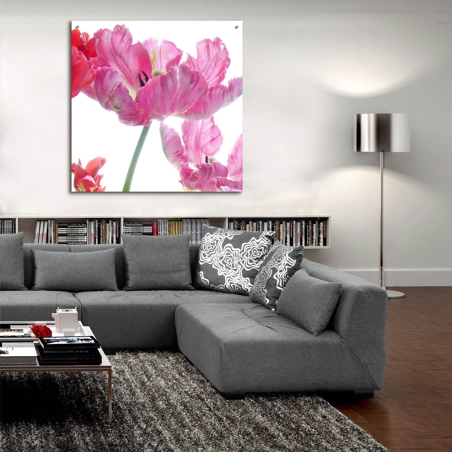 Epic Art ' Parrot Tulips' by Judy Stalus, Acrylic Glass Wall Art,36x36