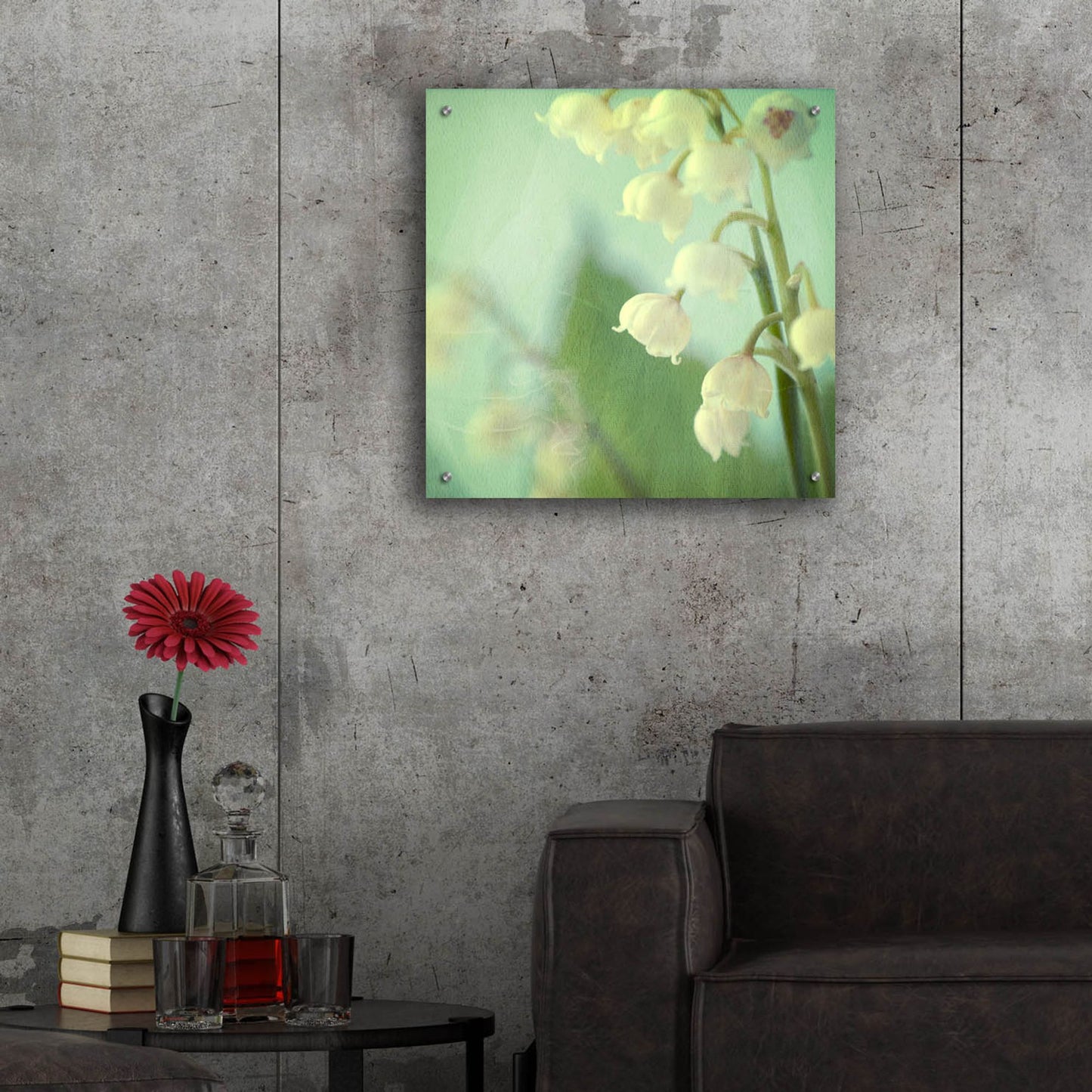 Epic Art ' Lily of the Valley' by Judy Stalus, Acrylic Glass Wall Art,24x24