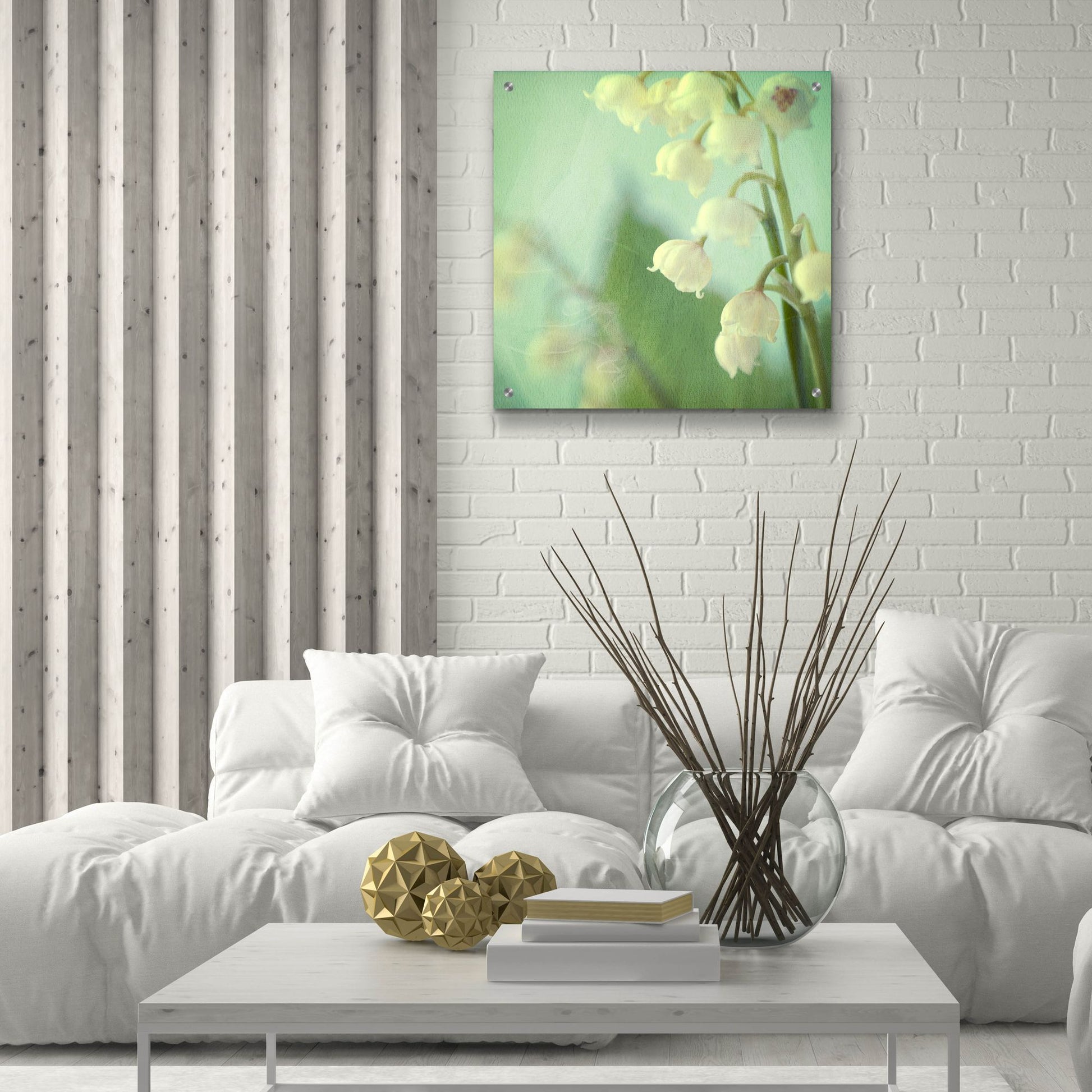 Epic Art ' Lily of the Valley' by Judy Stalus, Acrylic Glass Wall Art,24x24