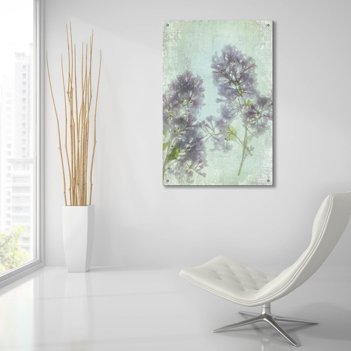 Epic Art ' Lilac' by Judy Stalus, Acrylic Glass Wall Art,24x36