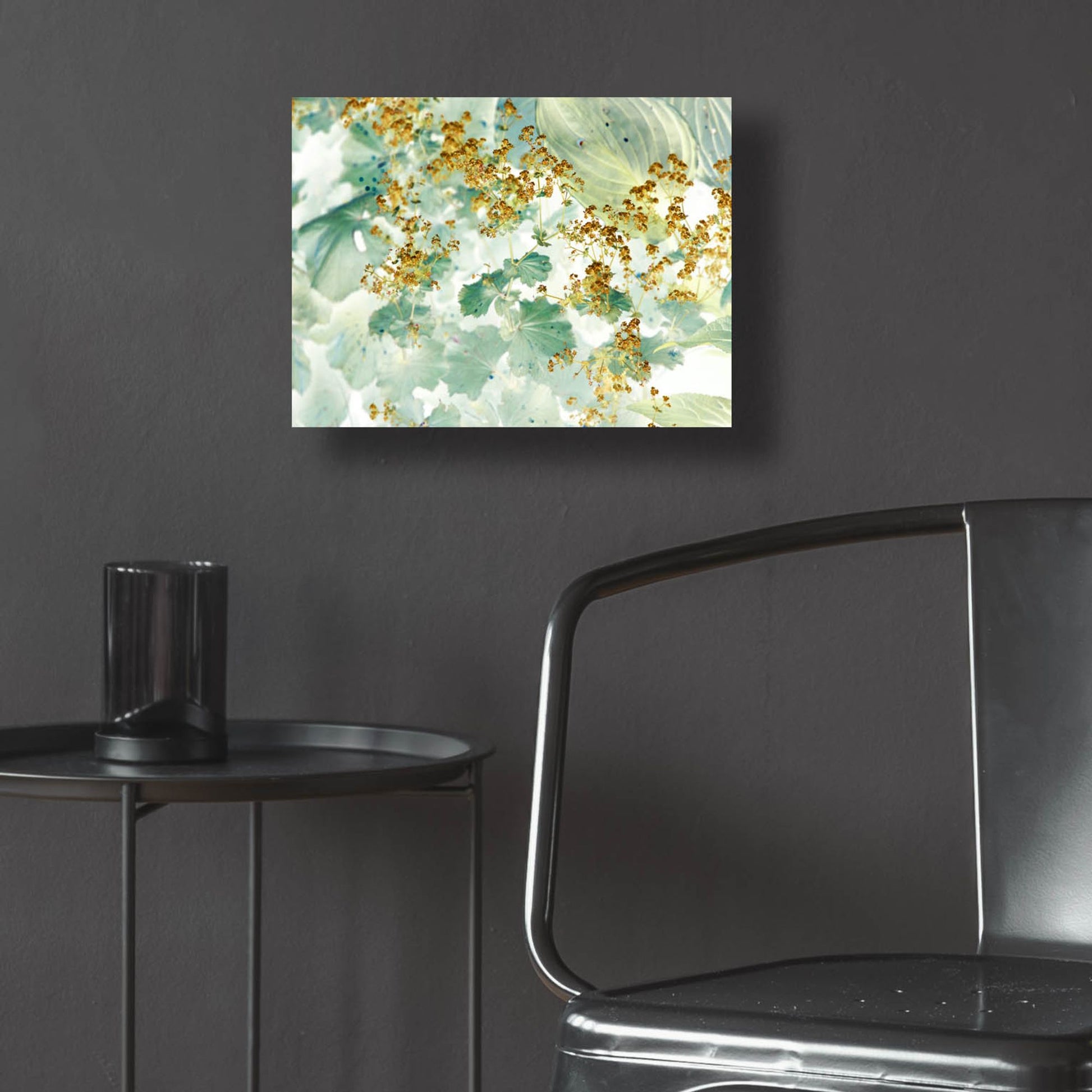Epic Art ' Golden Lady's Mantle' by Judy Stalus, Acrylic Glass Wall Art,16x12