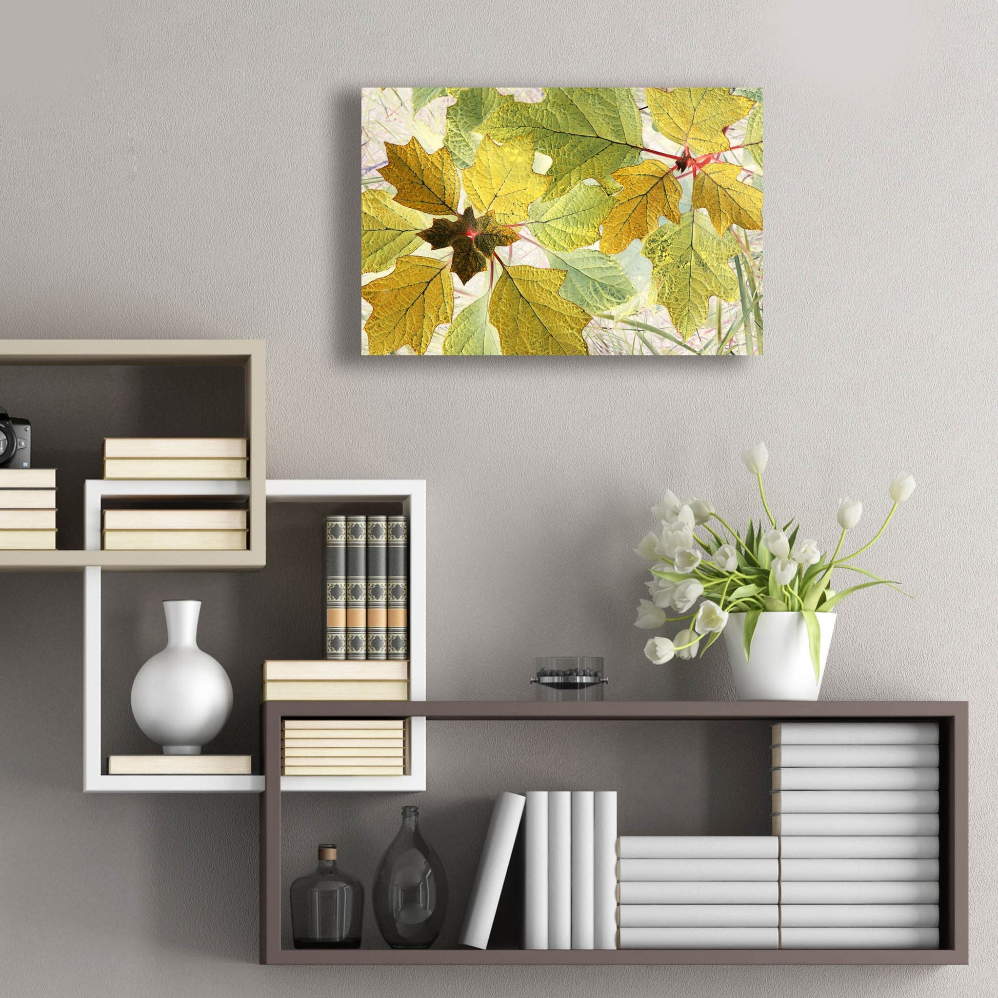 Epic Art ' Golden Oak' by Judy Stalus, Acrylic Glass Wall Art,24x16