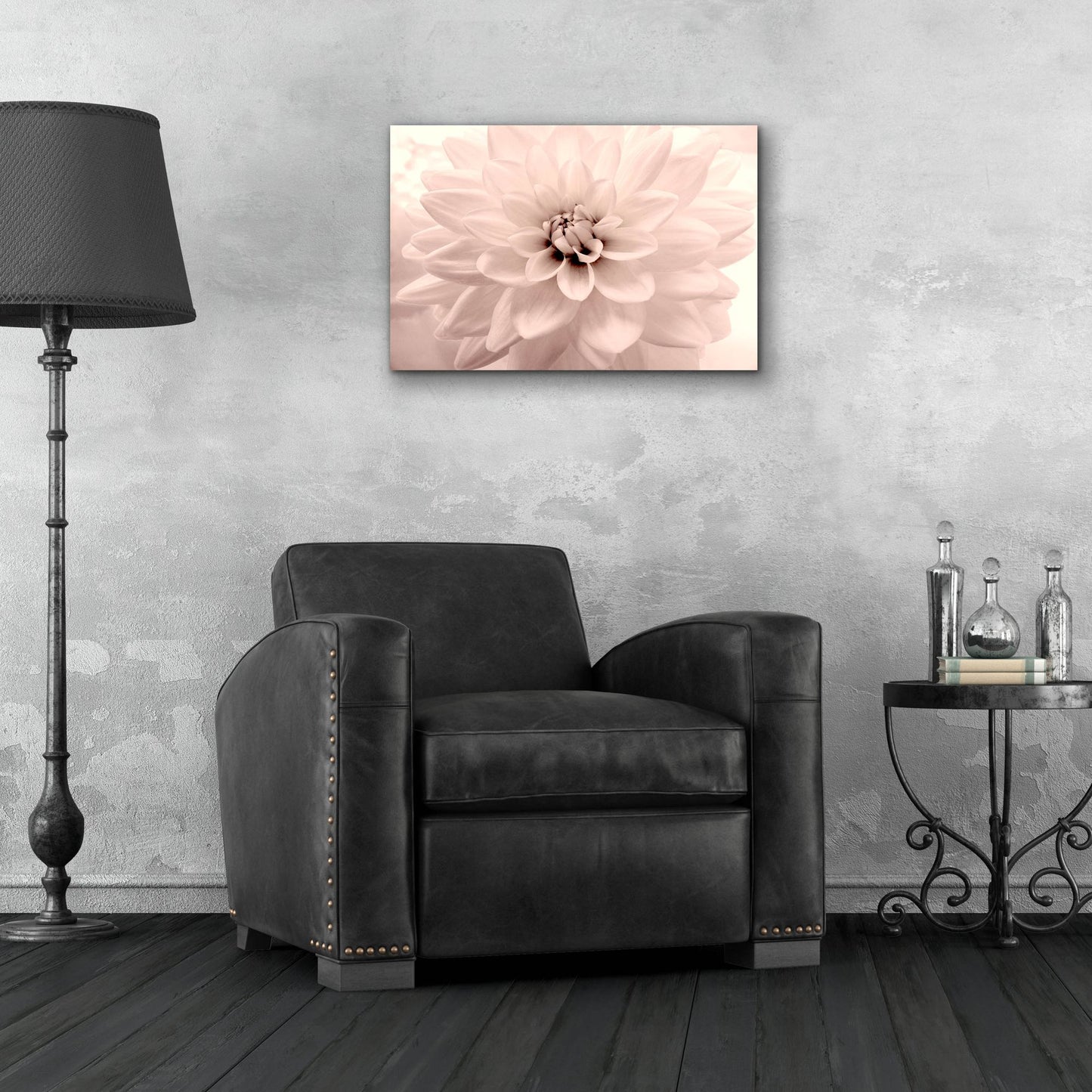 Epic Art ' Pink Dahlia 2' by Judy Stalus, Acrylic Glass Wall Art,24x16